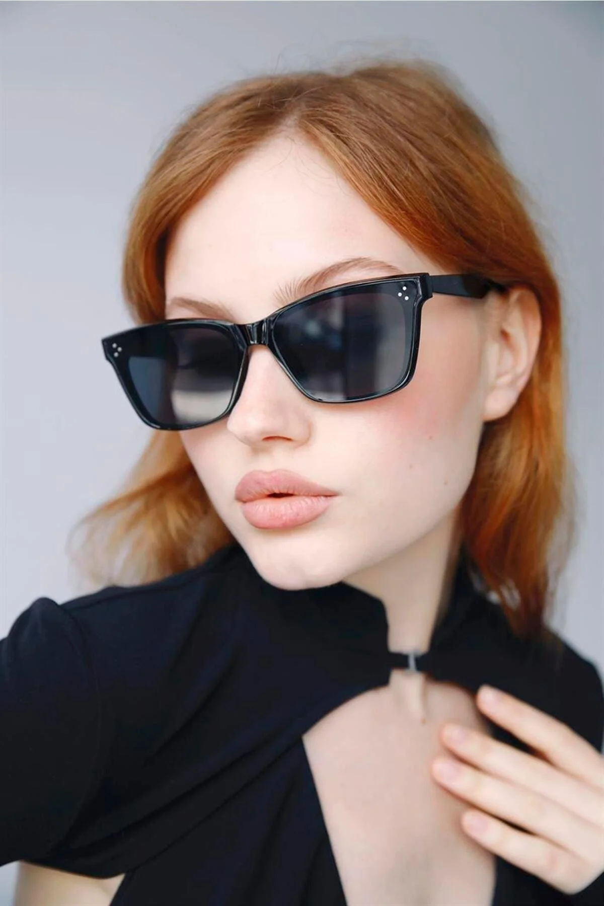 Black sunglasses with uv400 protection 61mm