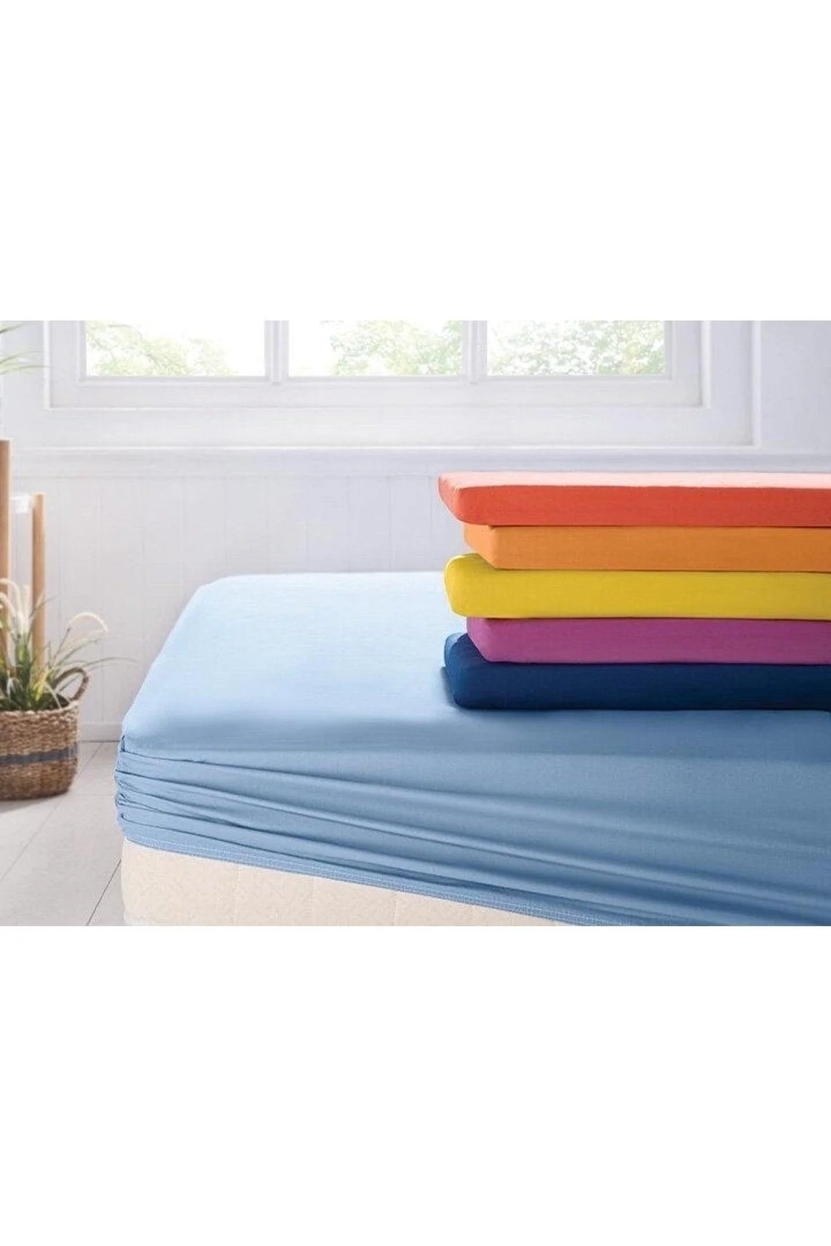 Washable 100% Cotton Fitted Sheet for Mattresses