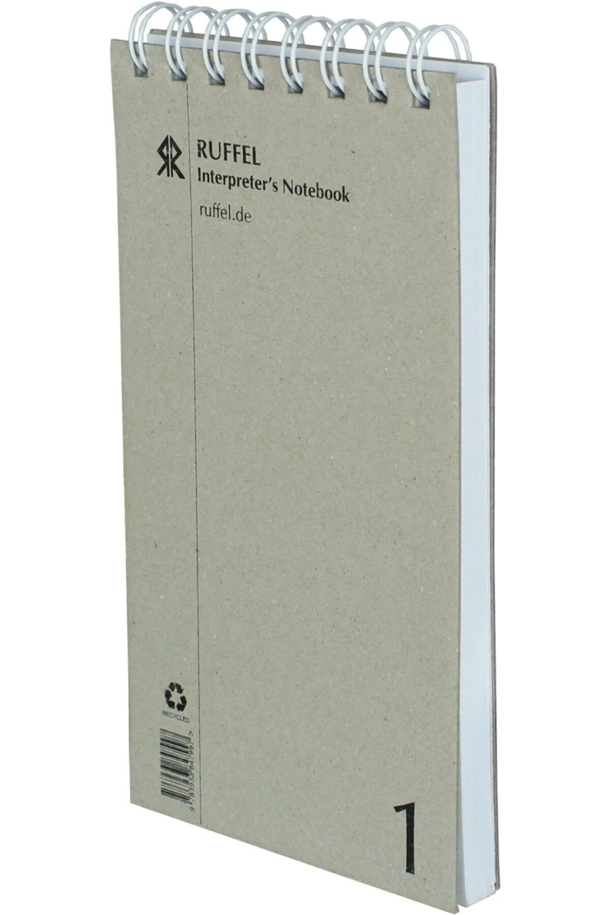Recycled spiral notebook with double-sided pages for writing and reuse