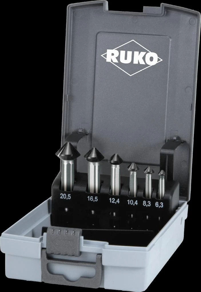 HSS-CO5 cone end mills set with 6 pieces in various diameters