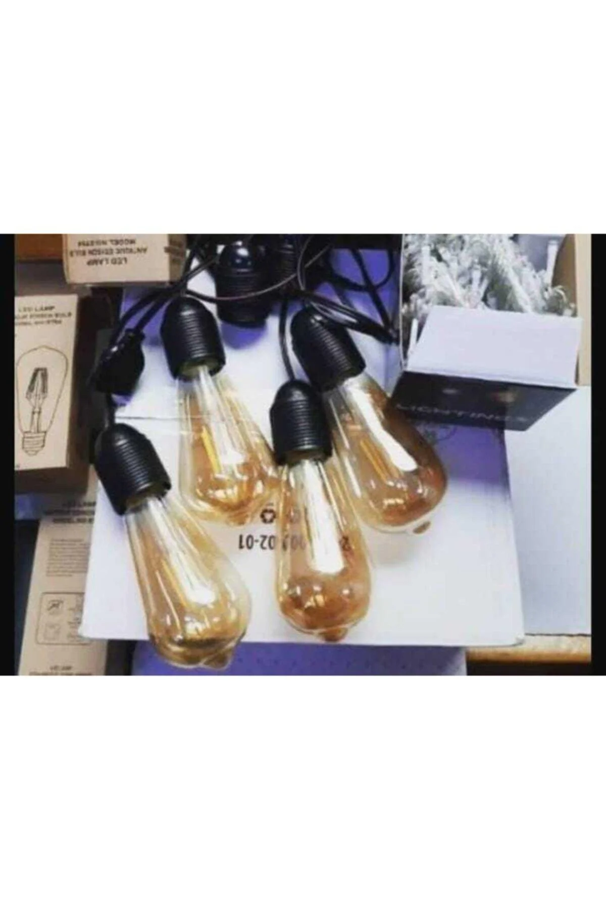 Set of 8 Rustic Style LED Bulbs – 2 Meter Length
