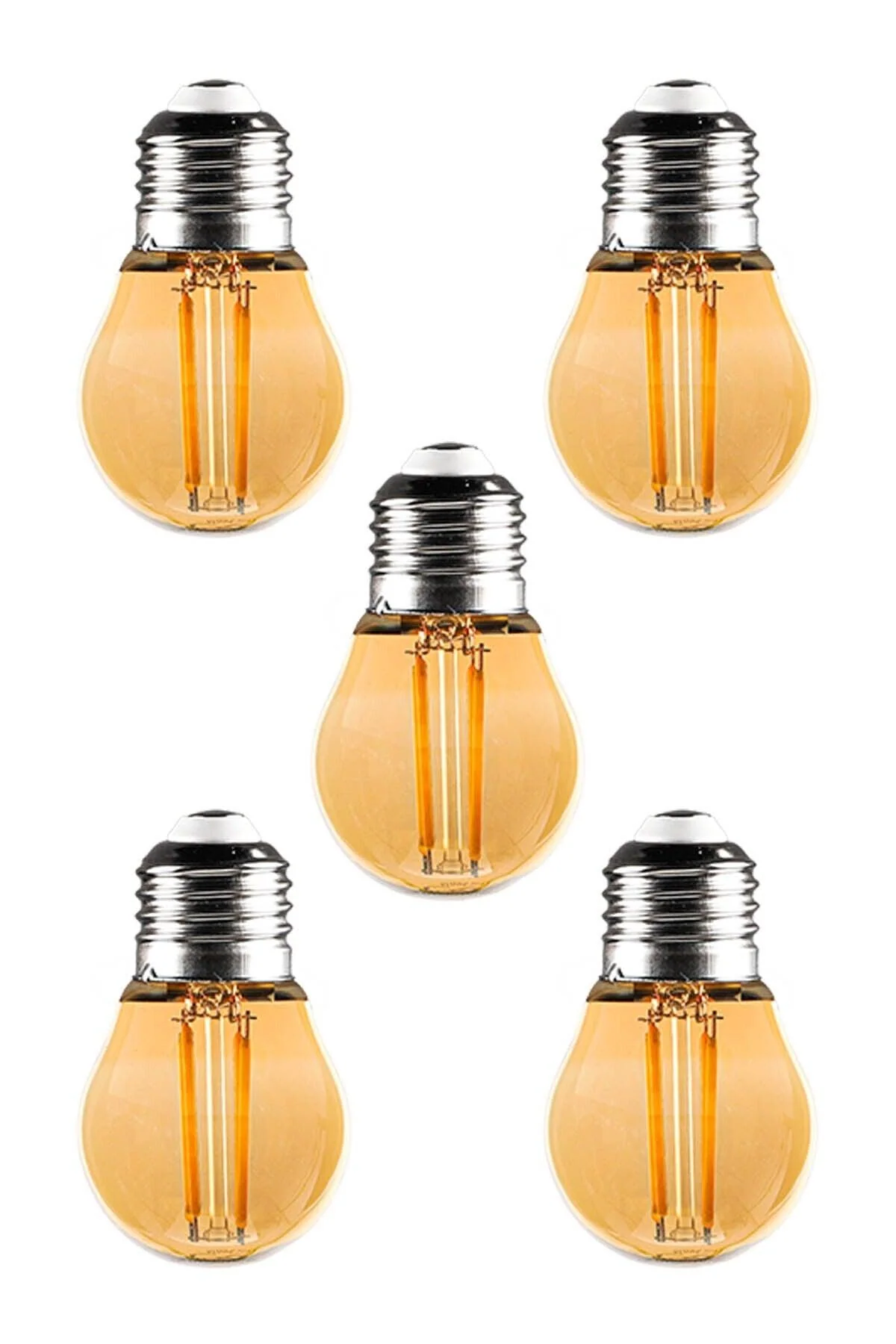 4W yellow LED globe bulb E27 Edison screw rustic style