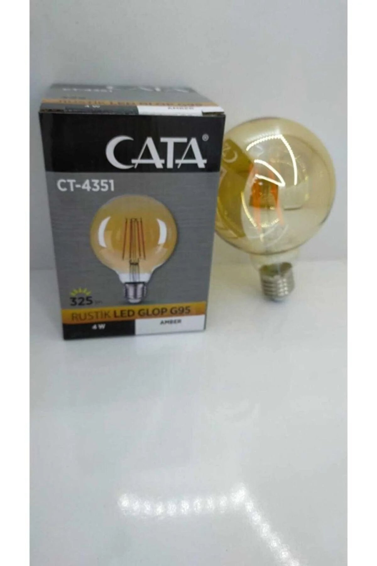 6W Amber LED Globe – 5 Pack, E27 Base