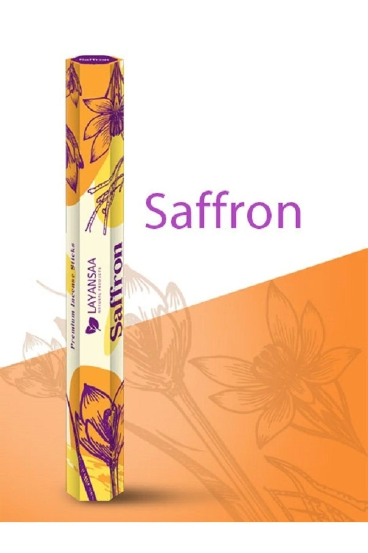 Saffron stick incense with grounding aroma