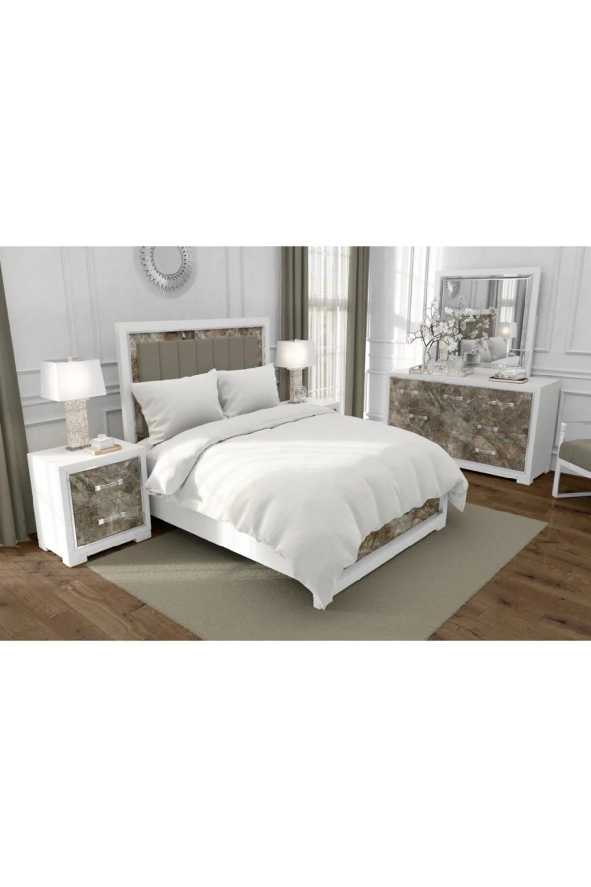 Eco-Friendly Cotton Satin Duvet Cover Set with Pillowcases