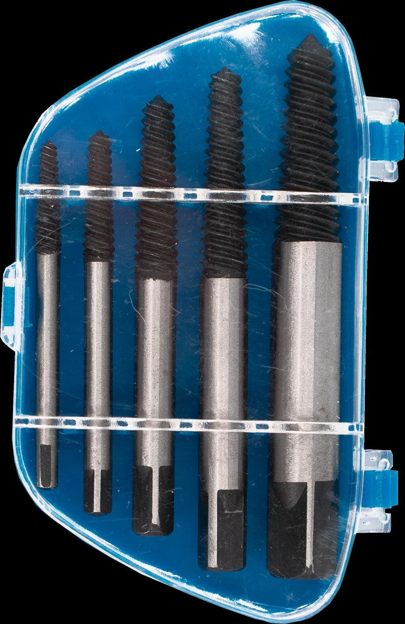 5-piece left-hand screwdriver set in chrome vanadium steel