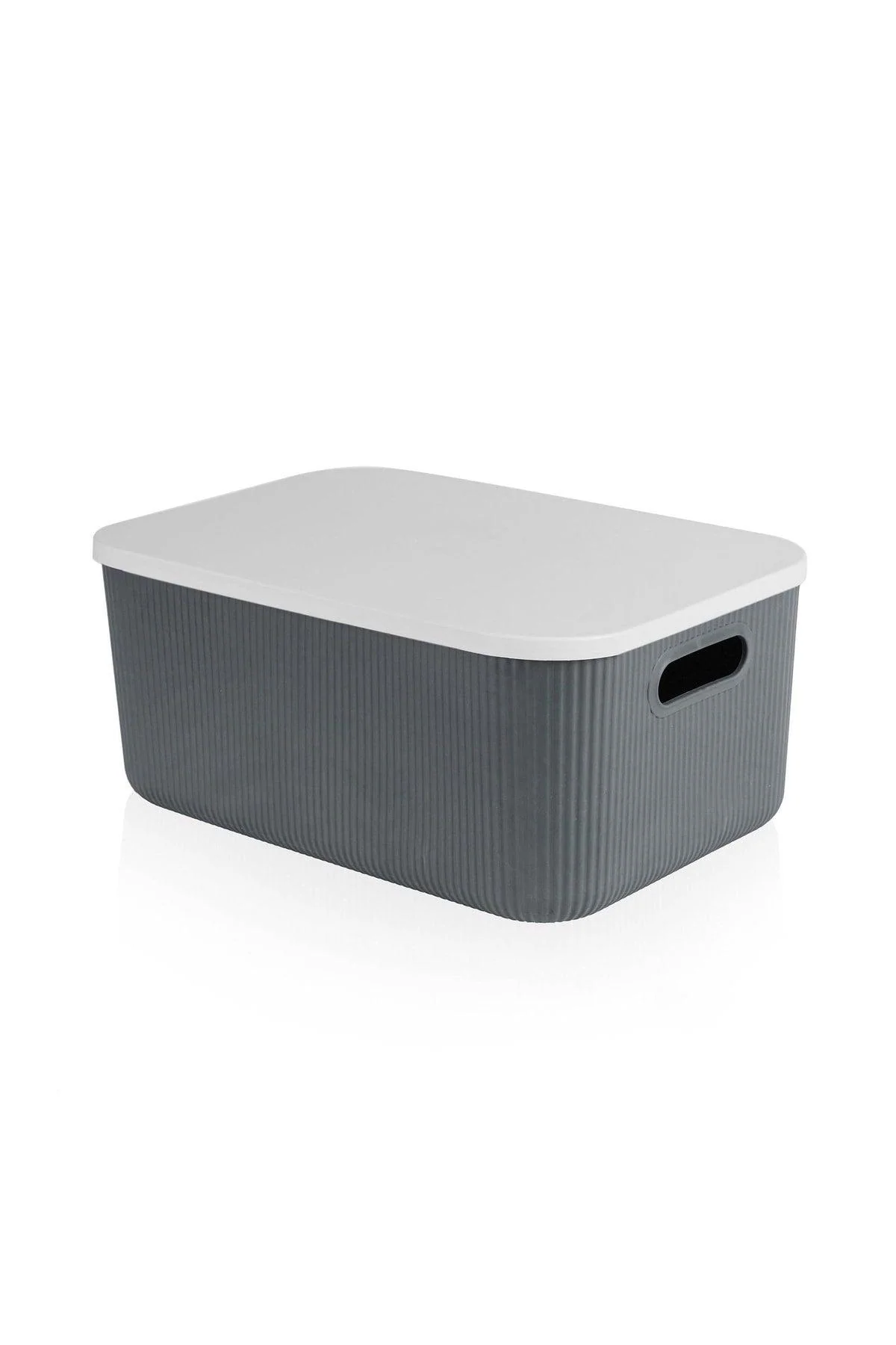 13L Gray Toy Storage Box with Stackable Design