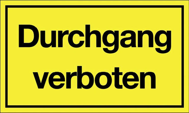 Prohibited Crossing Sign – Durable Wall-Mounted Indicator