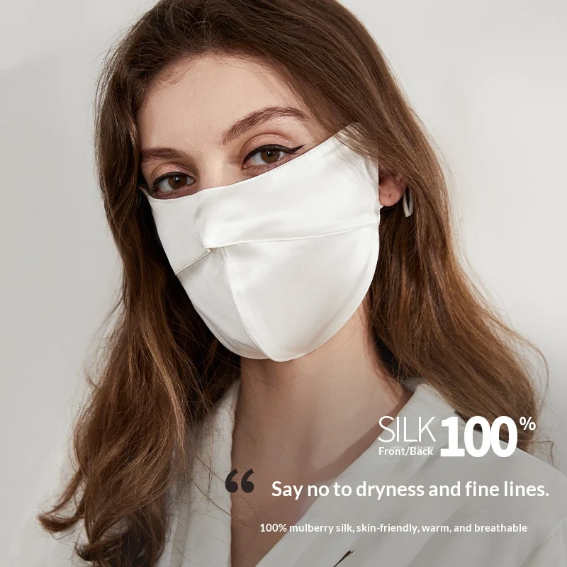 Silk Sun Protection Face Mask with Full Face and Neck Coverage
