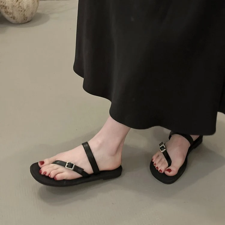 Silver Flat Thong Flip Flops - Lightweight Summer Slippers