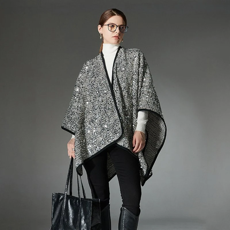 Silver Paillette Shawl