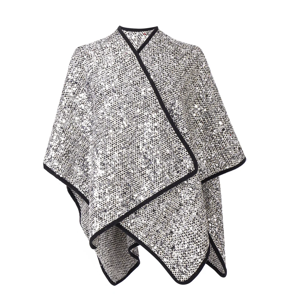 Silver Paillette Shawl