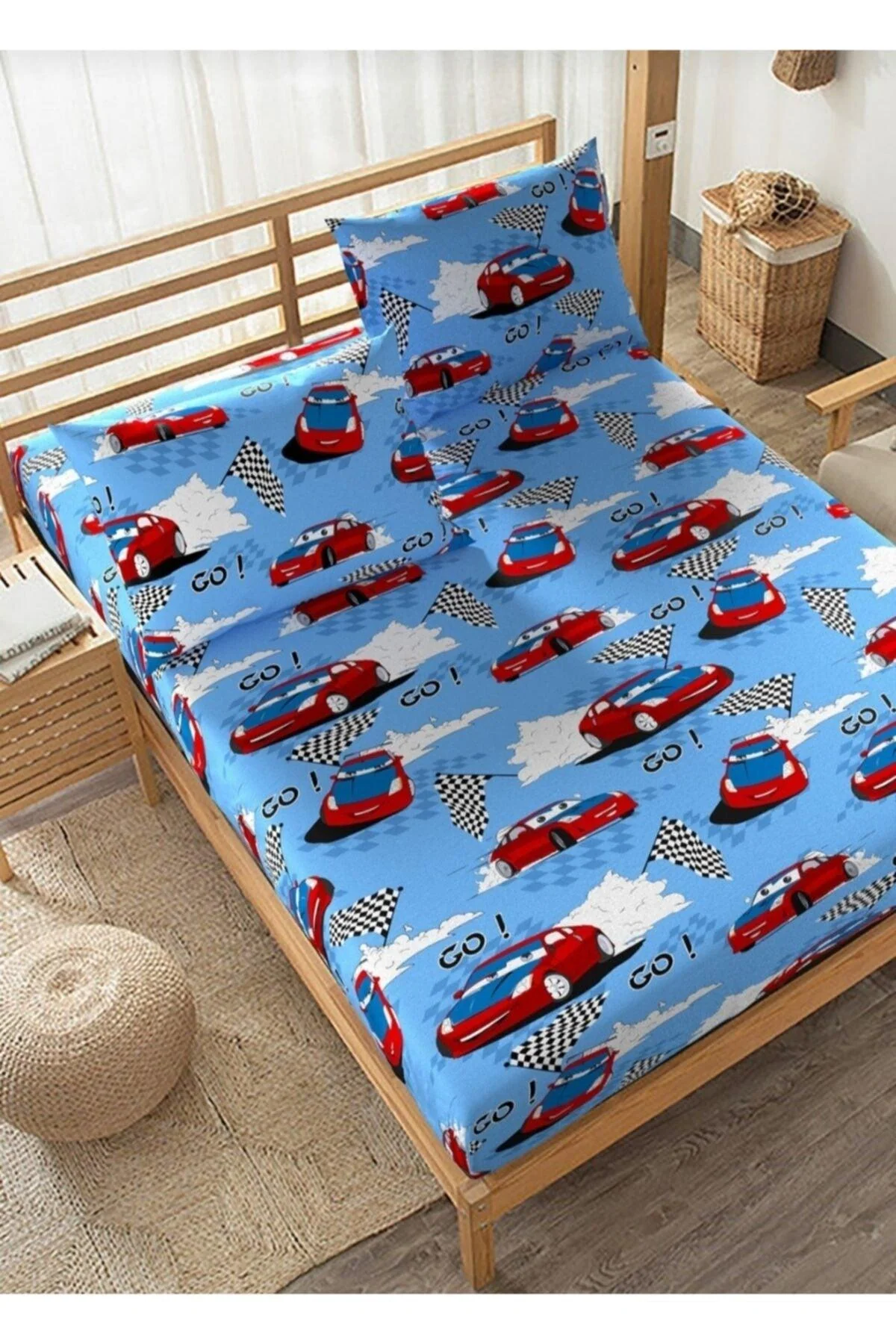 Single Bed Sheet Set with Pillowcase and Fitted Sheet
