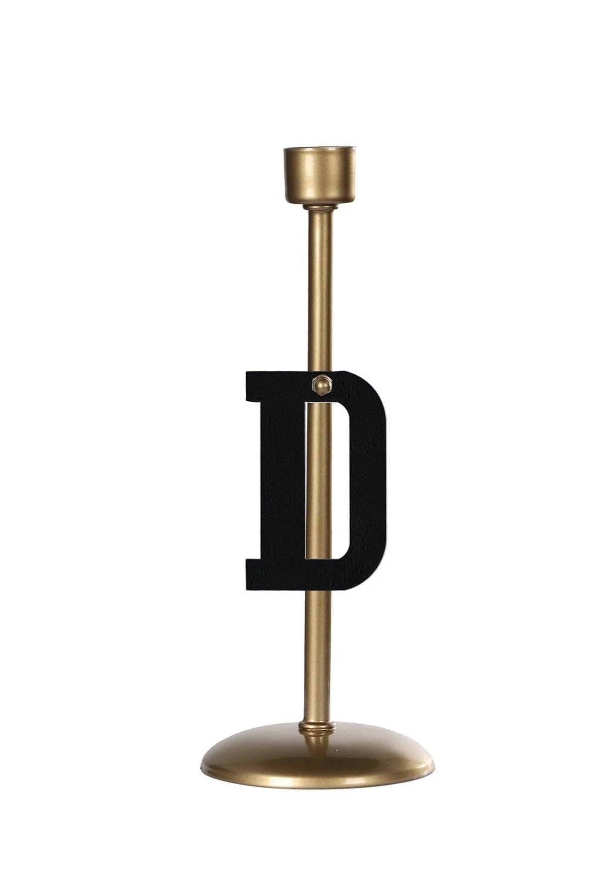 Customizable Metal Letter Candle Holder Set - 8cm Diameter, 23cm Length