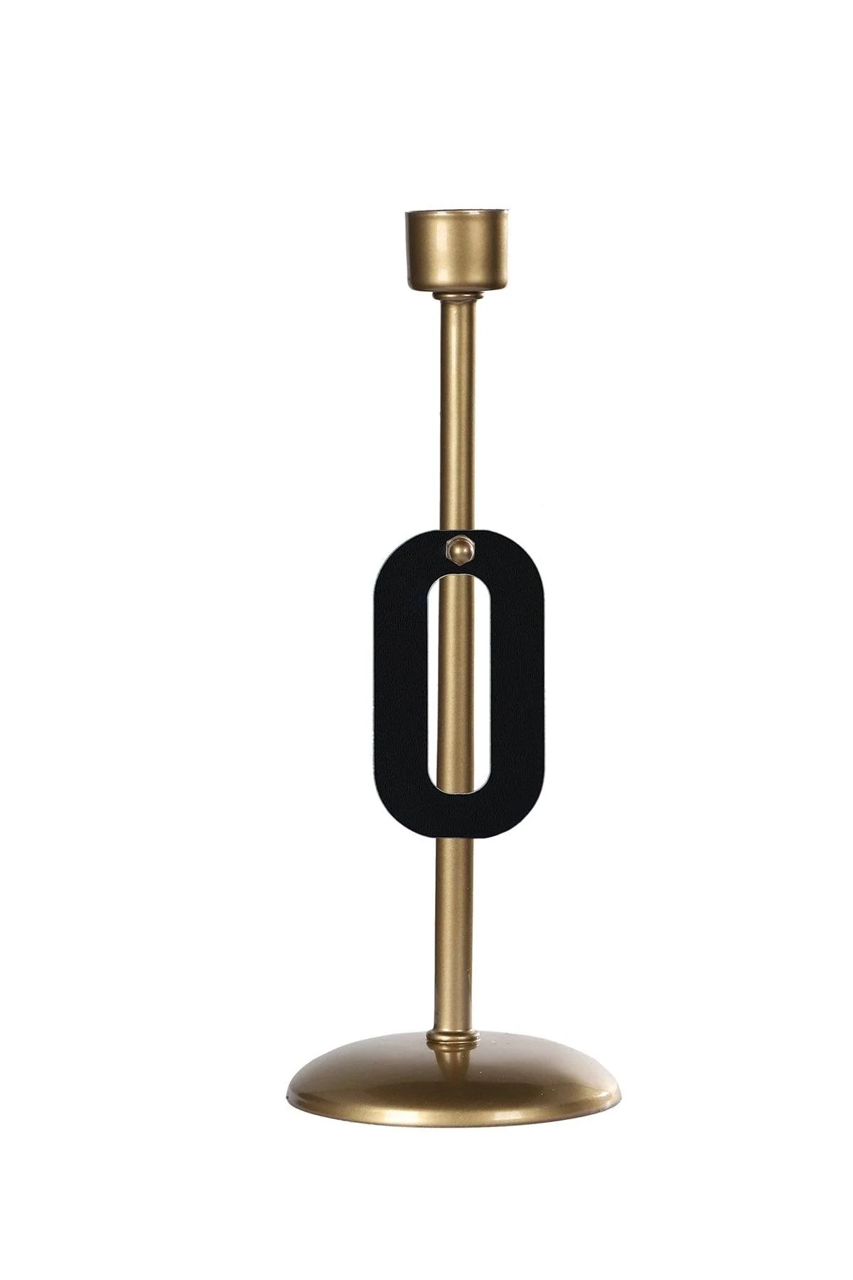 Stylish metal O-shaped letter candle holder set for home decor