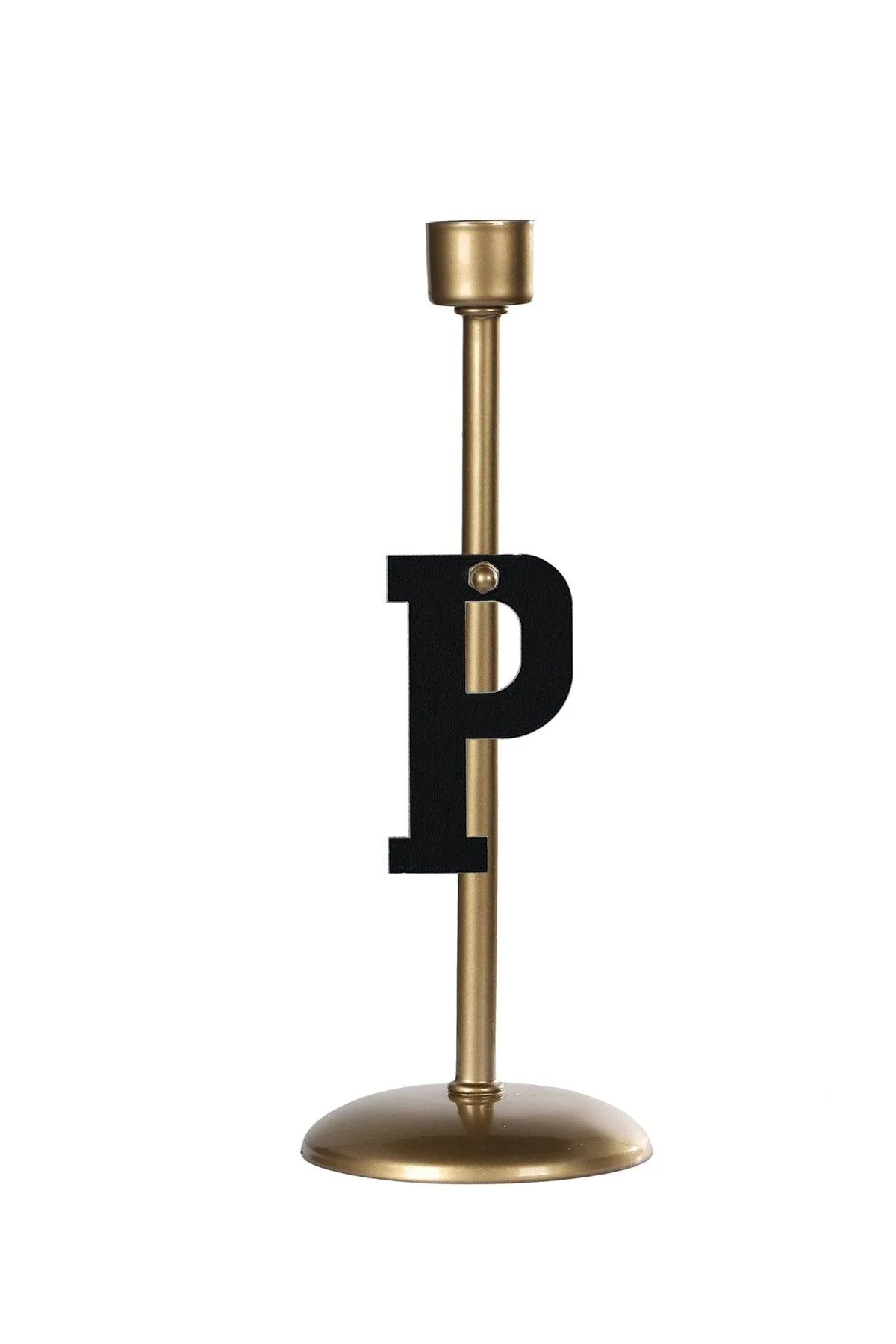 Customizable metal letter candle holder set