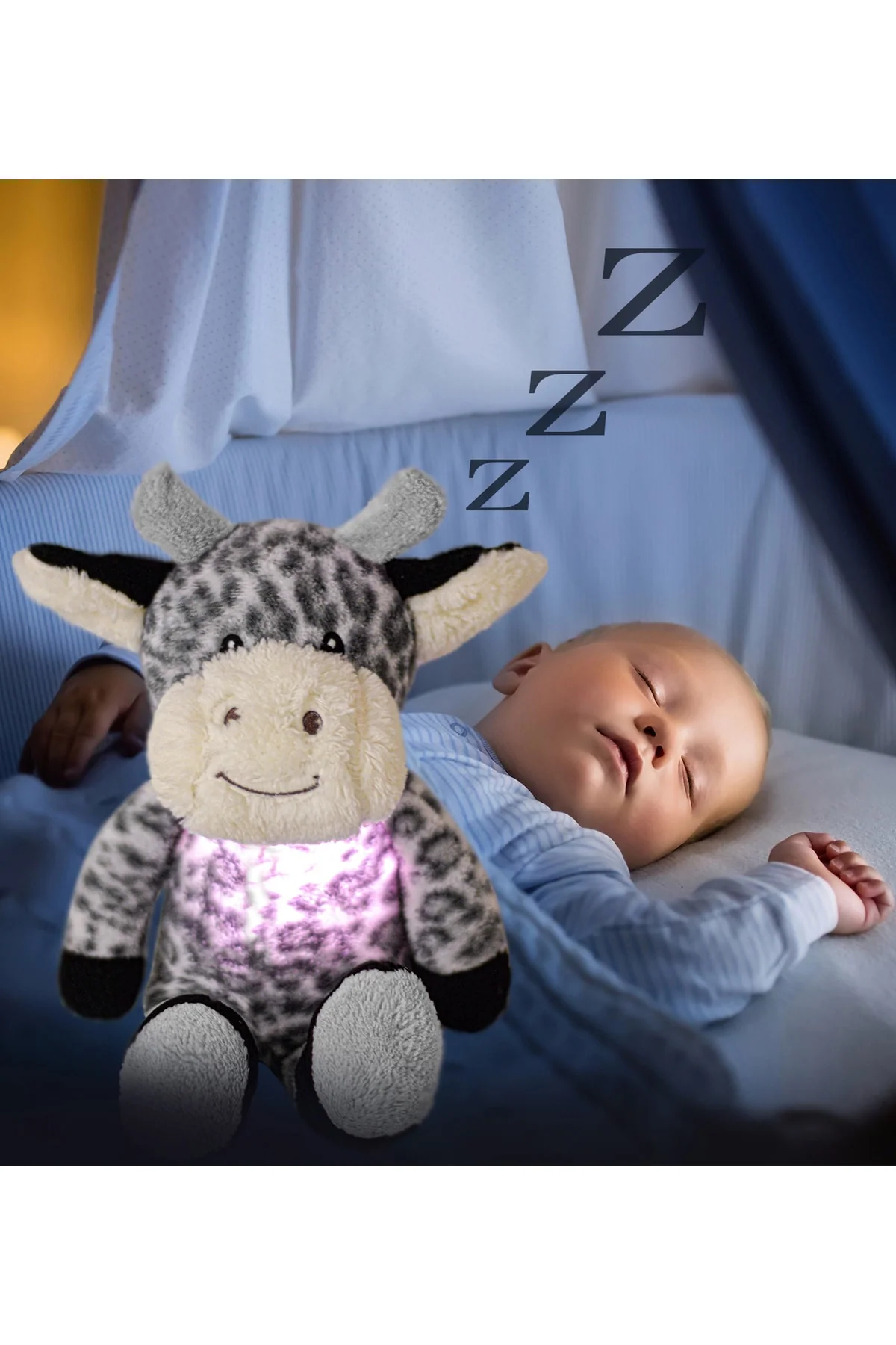 Smart Crying Sensor Baby Sleep Companion with 4 Calming White Noise Sounds