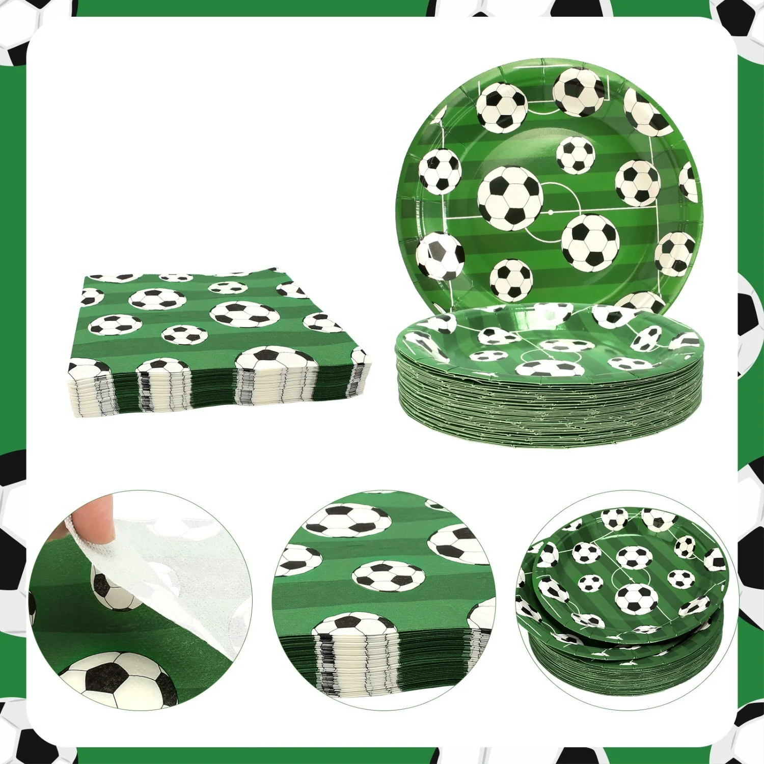 Soccer Party Kit - 80 Pieces