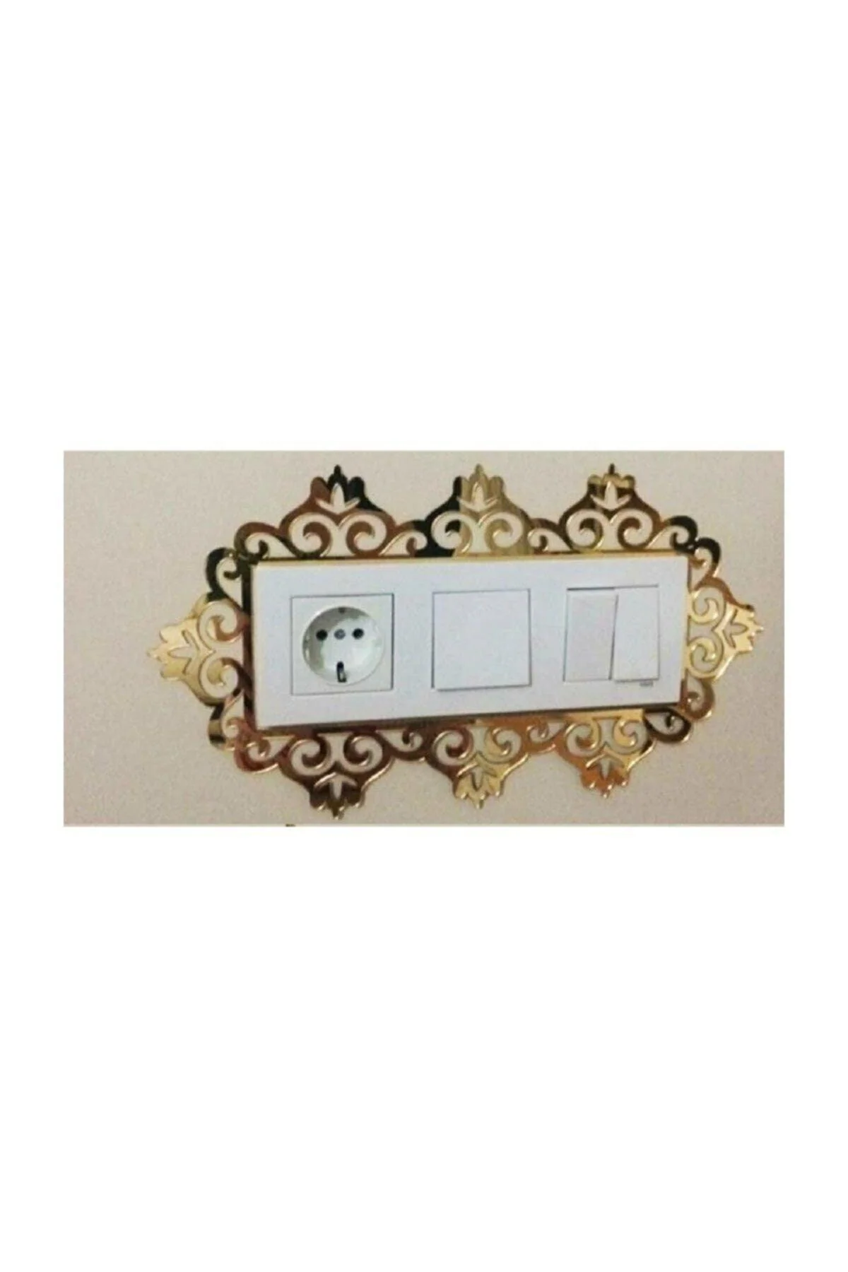 Gold Plexiglass Socket Frame – Fits Standard Triple Sockets