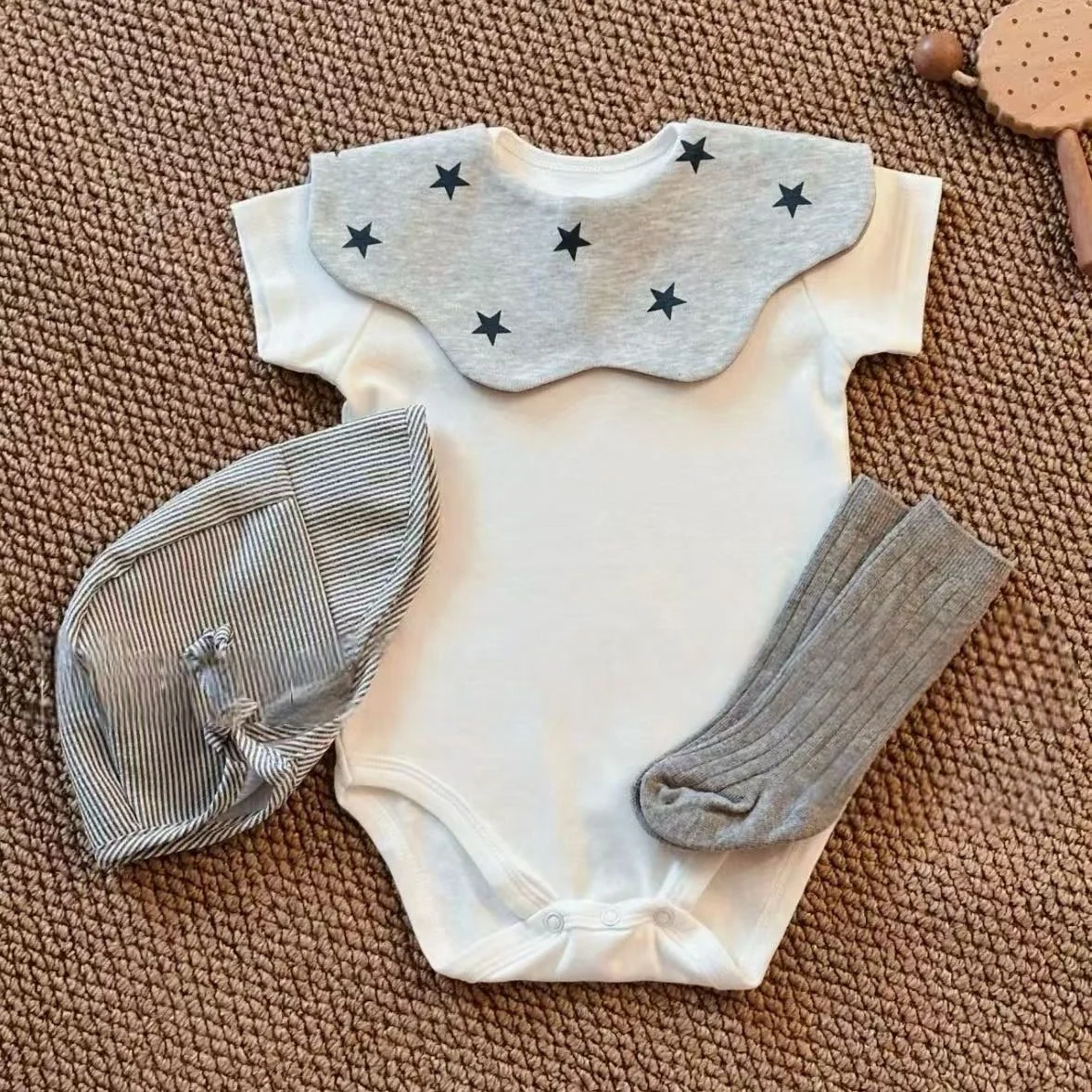 Soft Baby Triangle Romper for Crawling