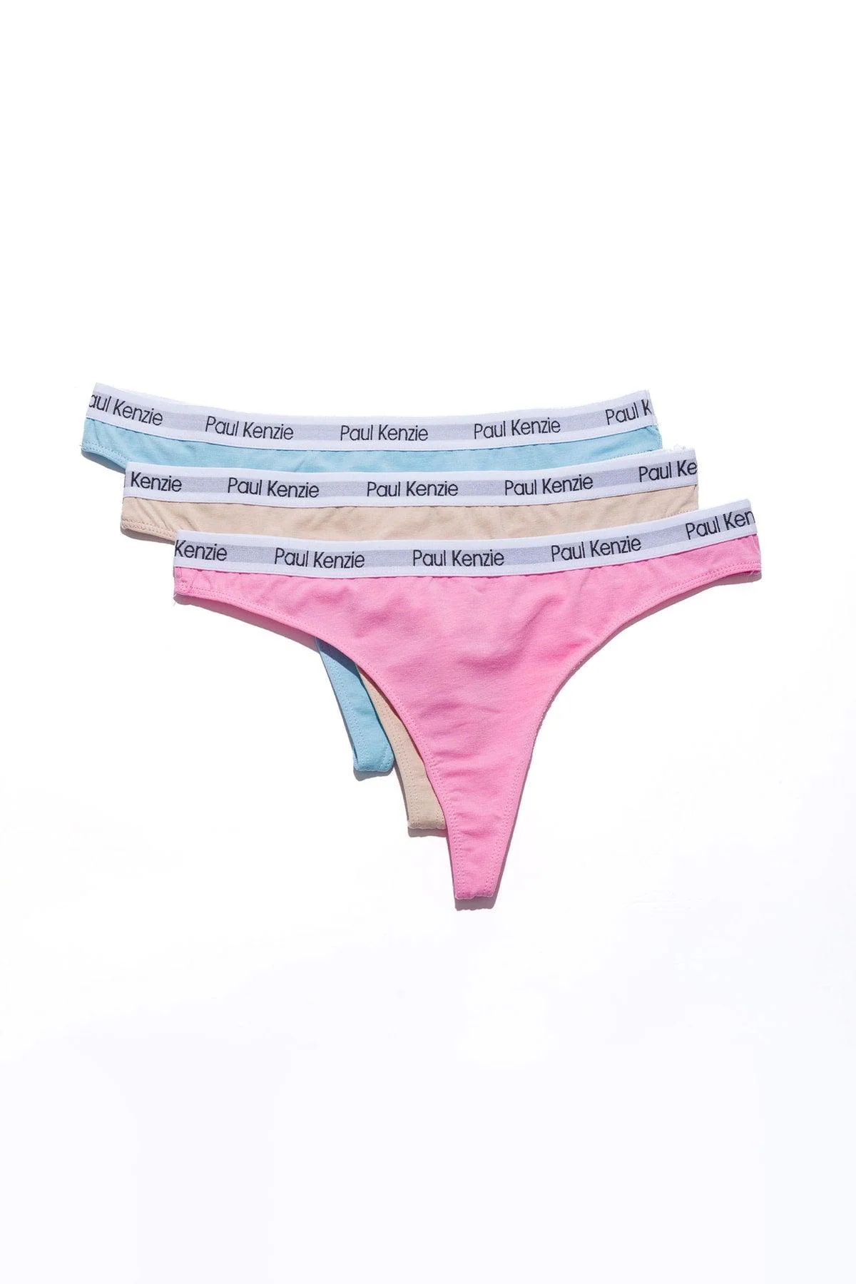 High-waisted string panties in soft touch fabric
