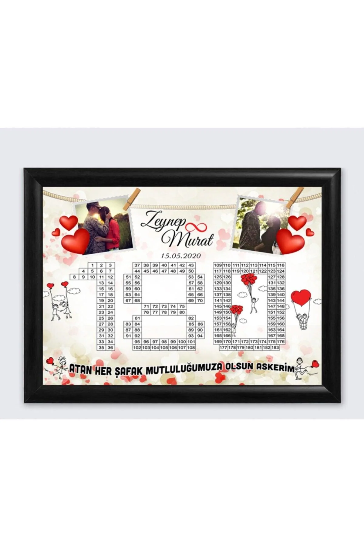 A4 Sized Soldier-Themed Calendar Without Glass Frame