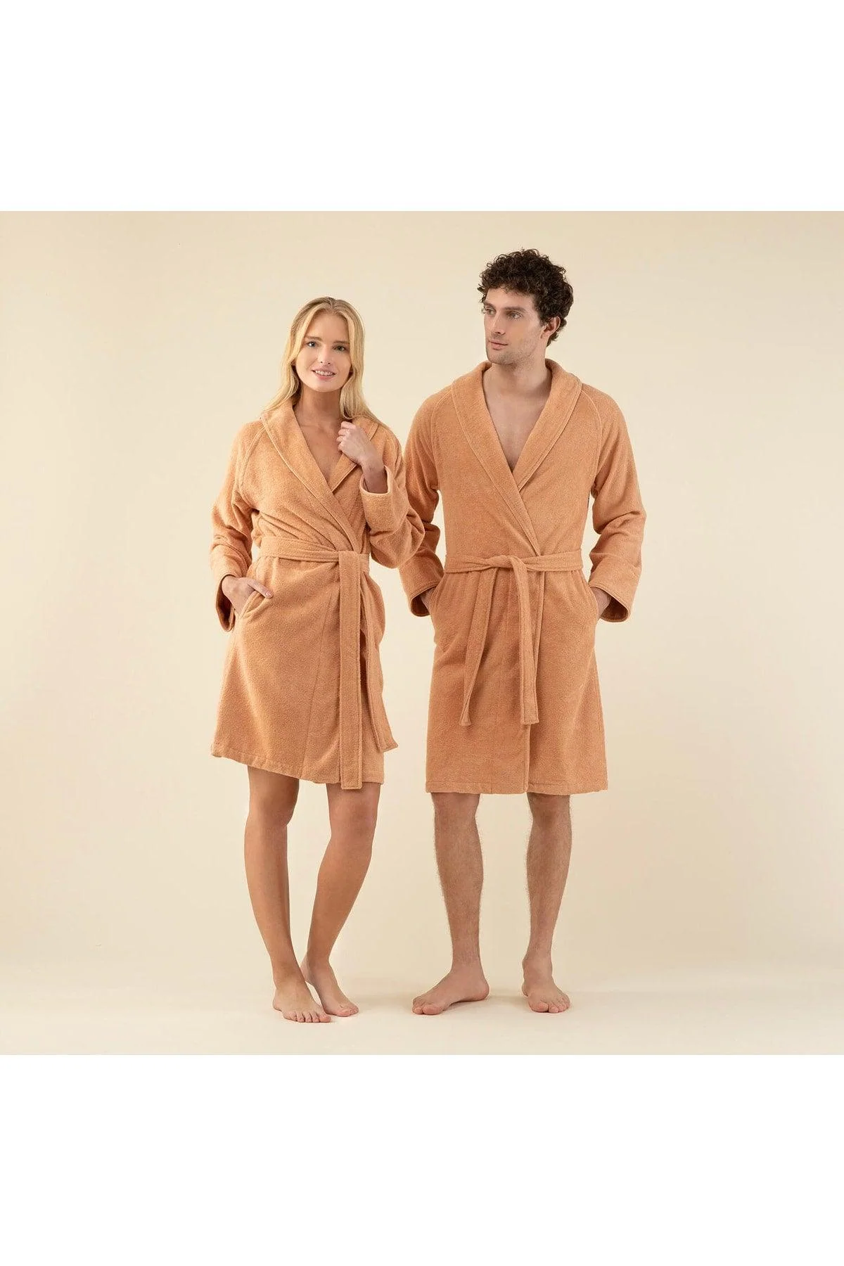Solid Unisex Bathrobe – Cozy Cotton‑Bamboo Fabric