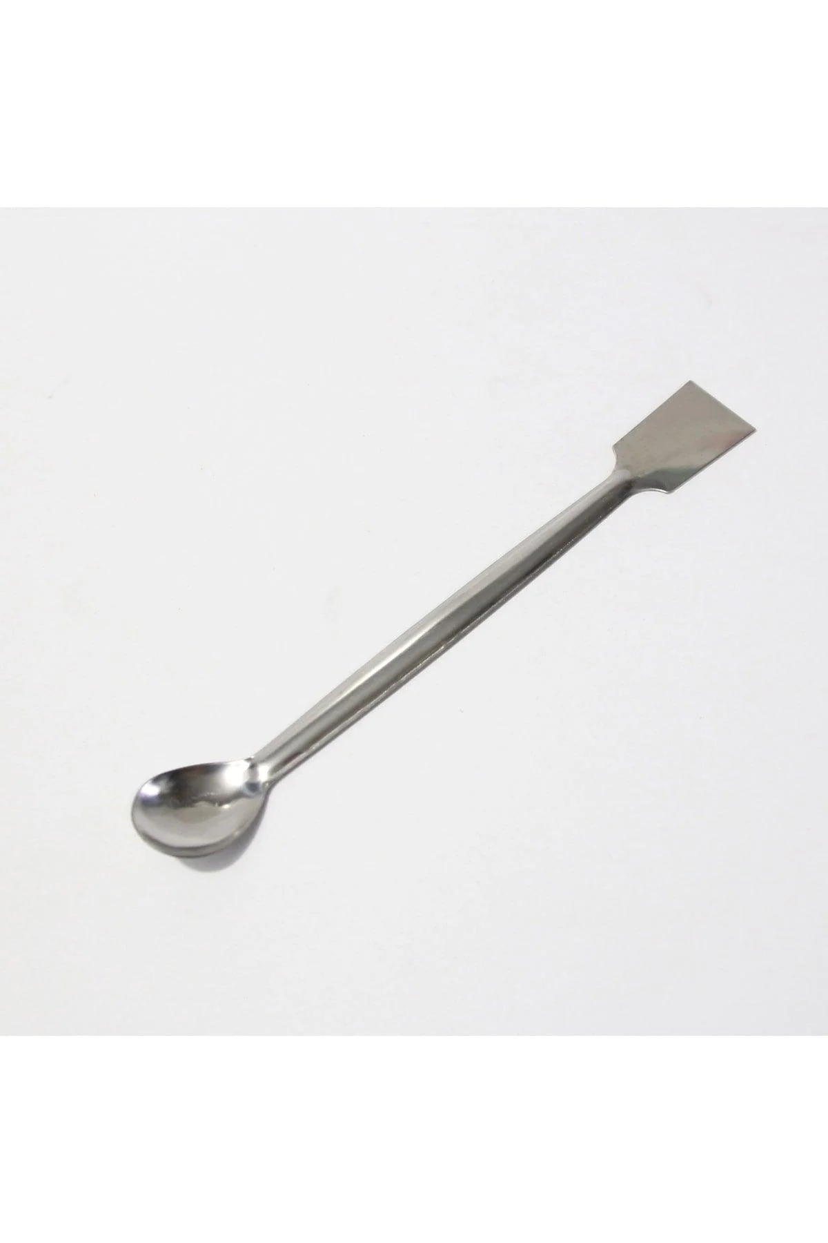 Stainless steel spatula set with spoon attachment for precise transfers