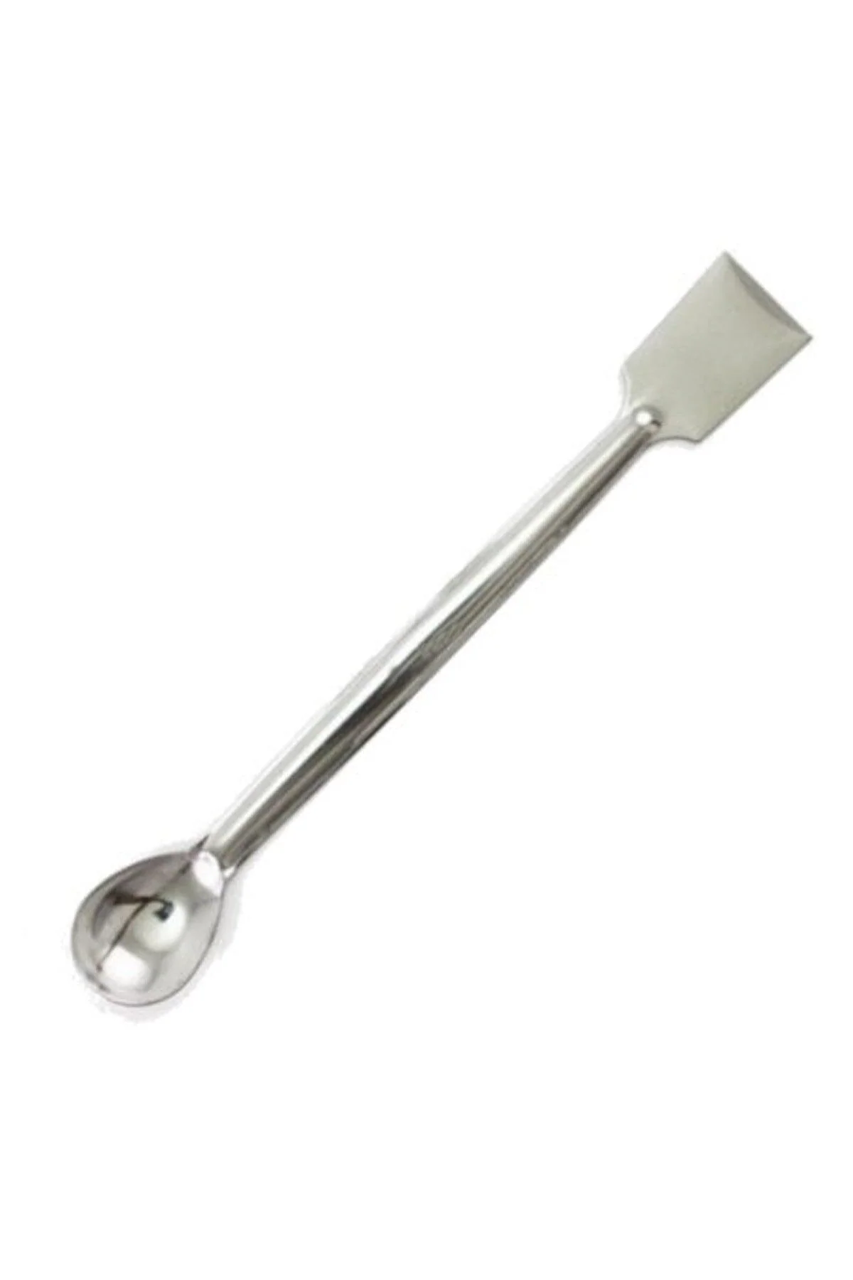 Stainless steel spatula with spoon end 15 cm
