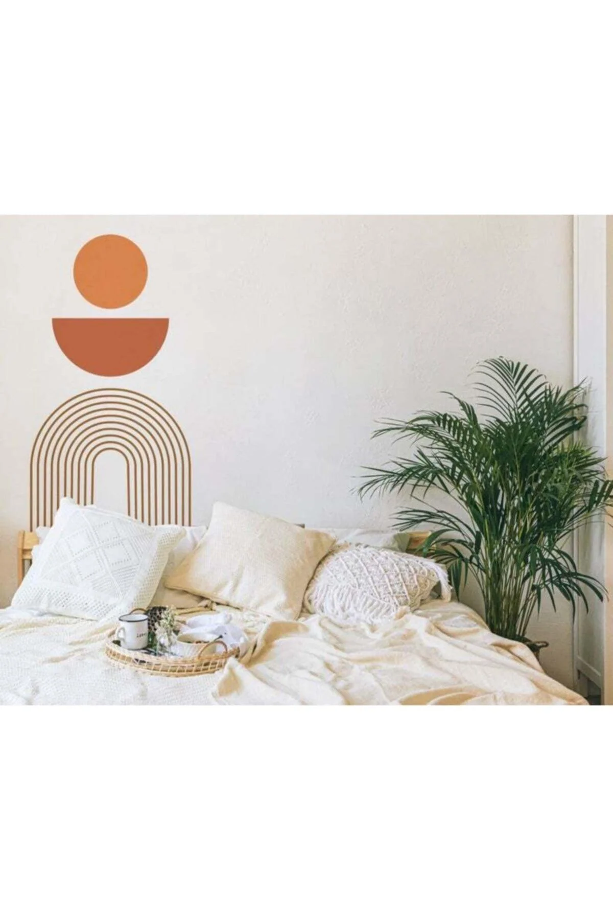 Multi‑Shape Wall Sticker Set – Striped Pattern, Circle and Semi‑Circle, Child‑Safe Vinyl