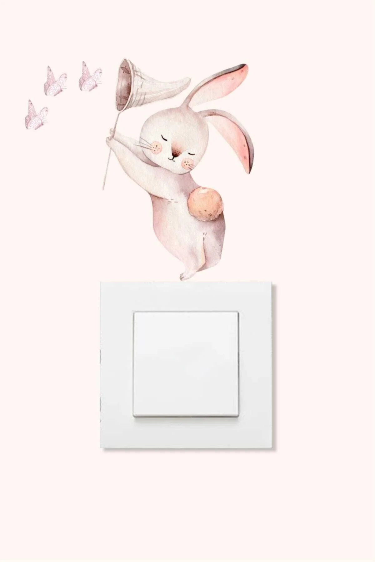 Rabbit-shaped star wall decal for children's rooms