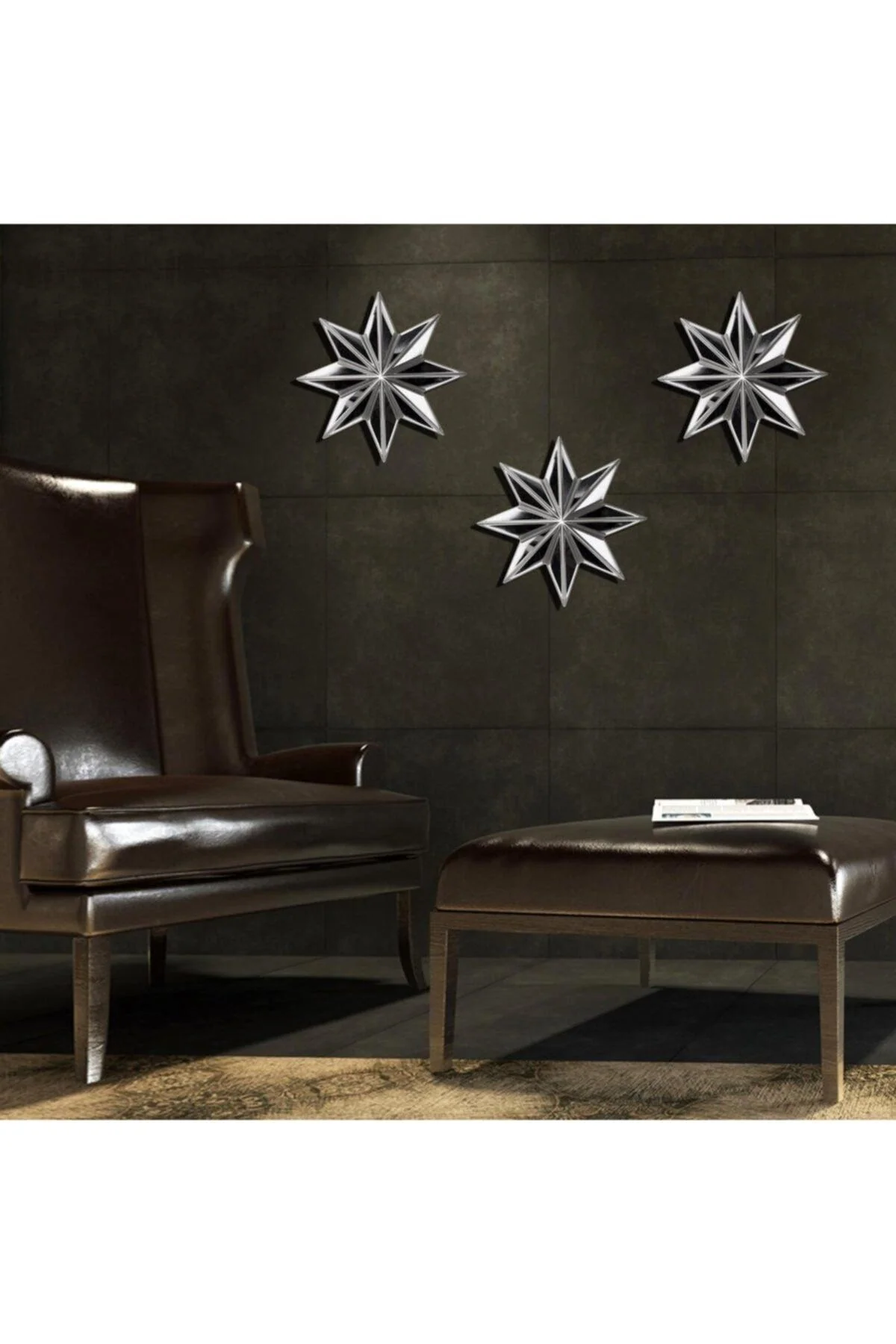 Silver Wall Mirror Decor with Anti-Shock Frame