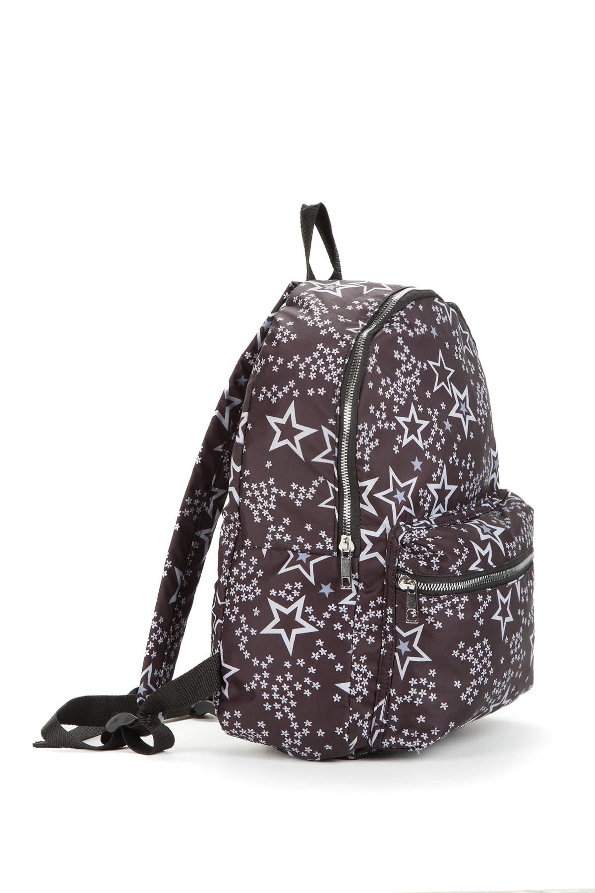 Two-section milling fabric school backpack