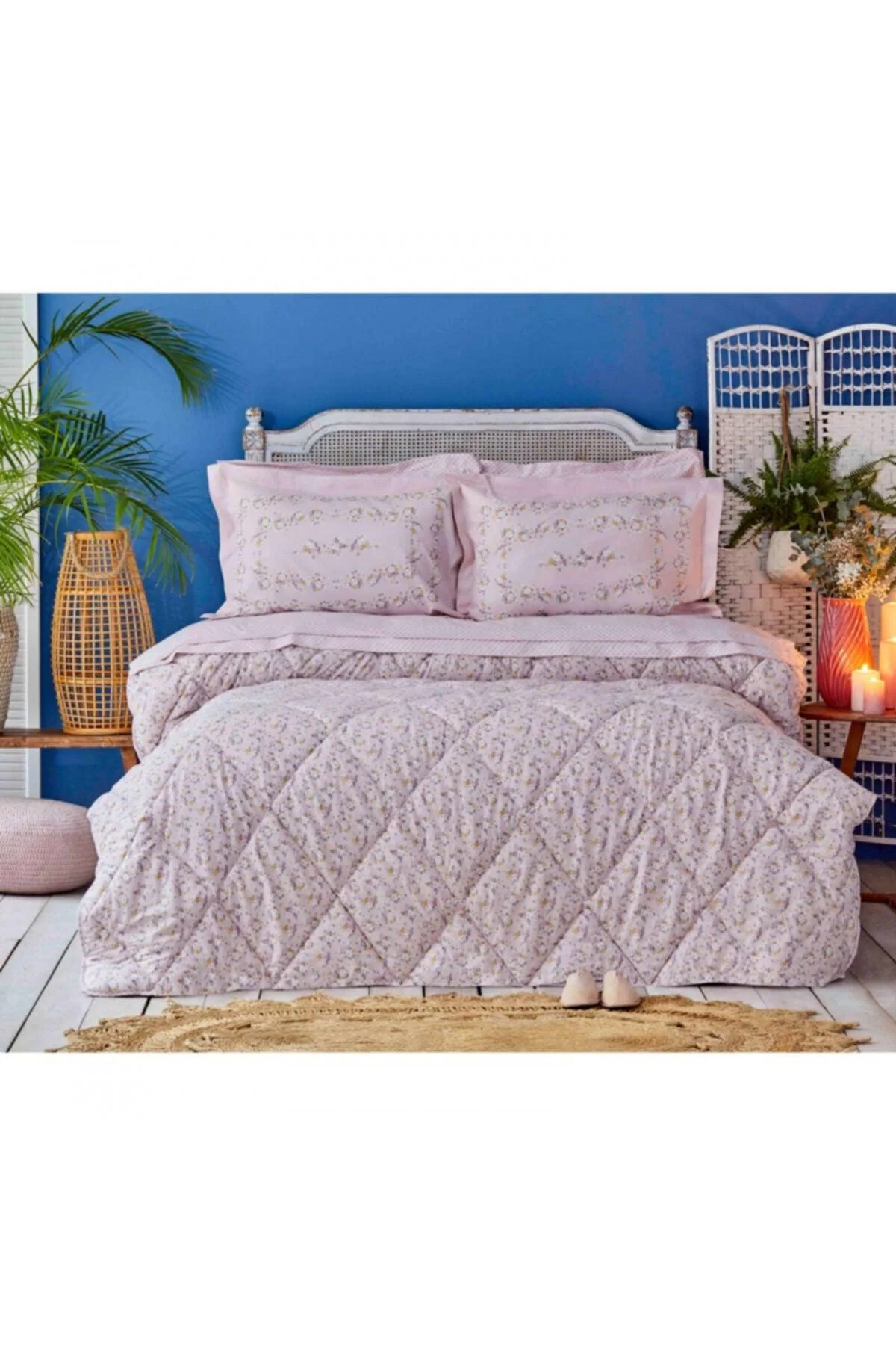 Cotton Double Bedding Set – Quilt, Sheet, Duvet Cover & Pillowcases