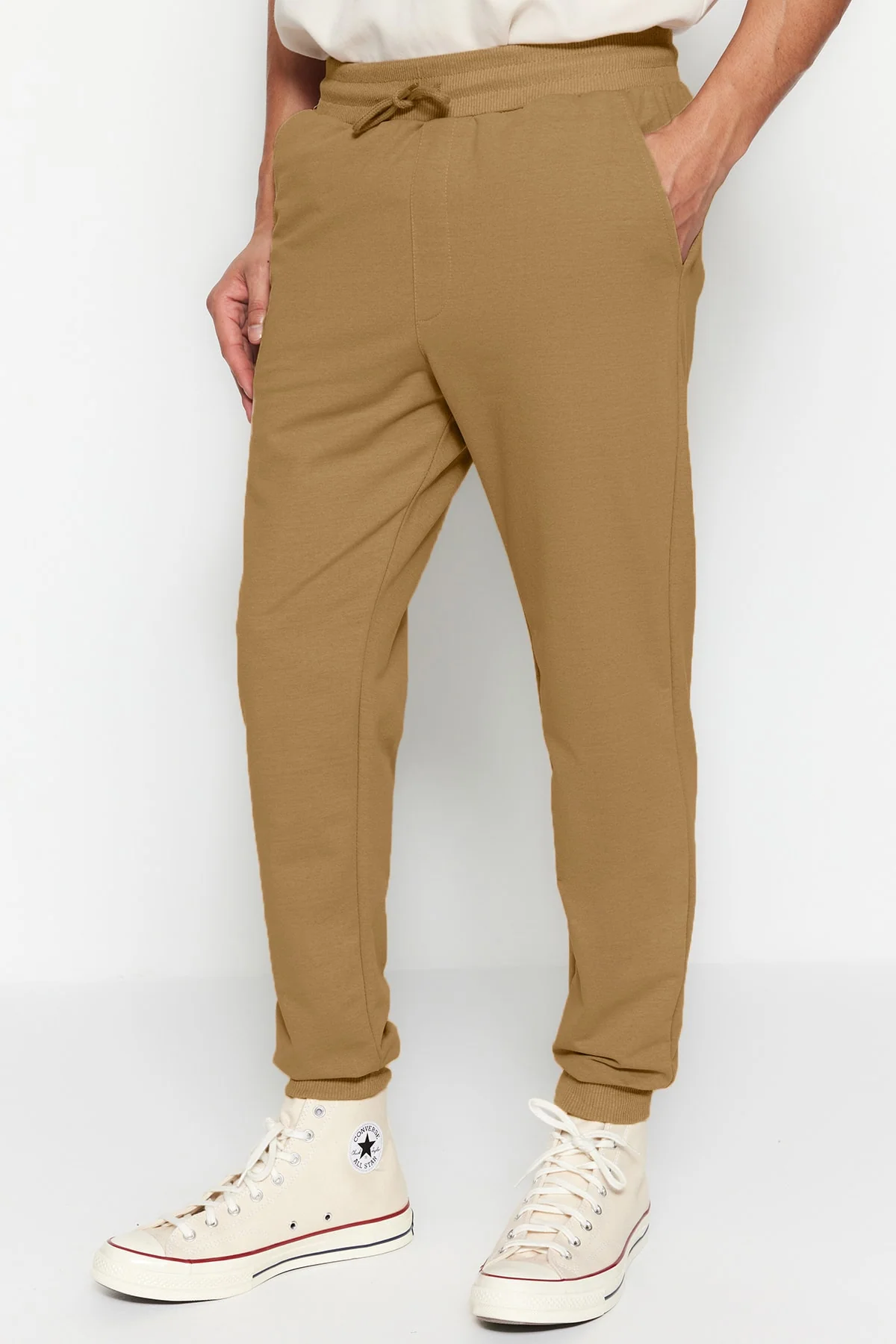 Men's Regular Fit Jogger Sweatpants in Stone Gray