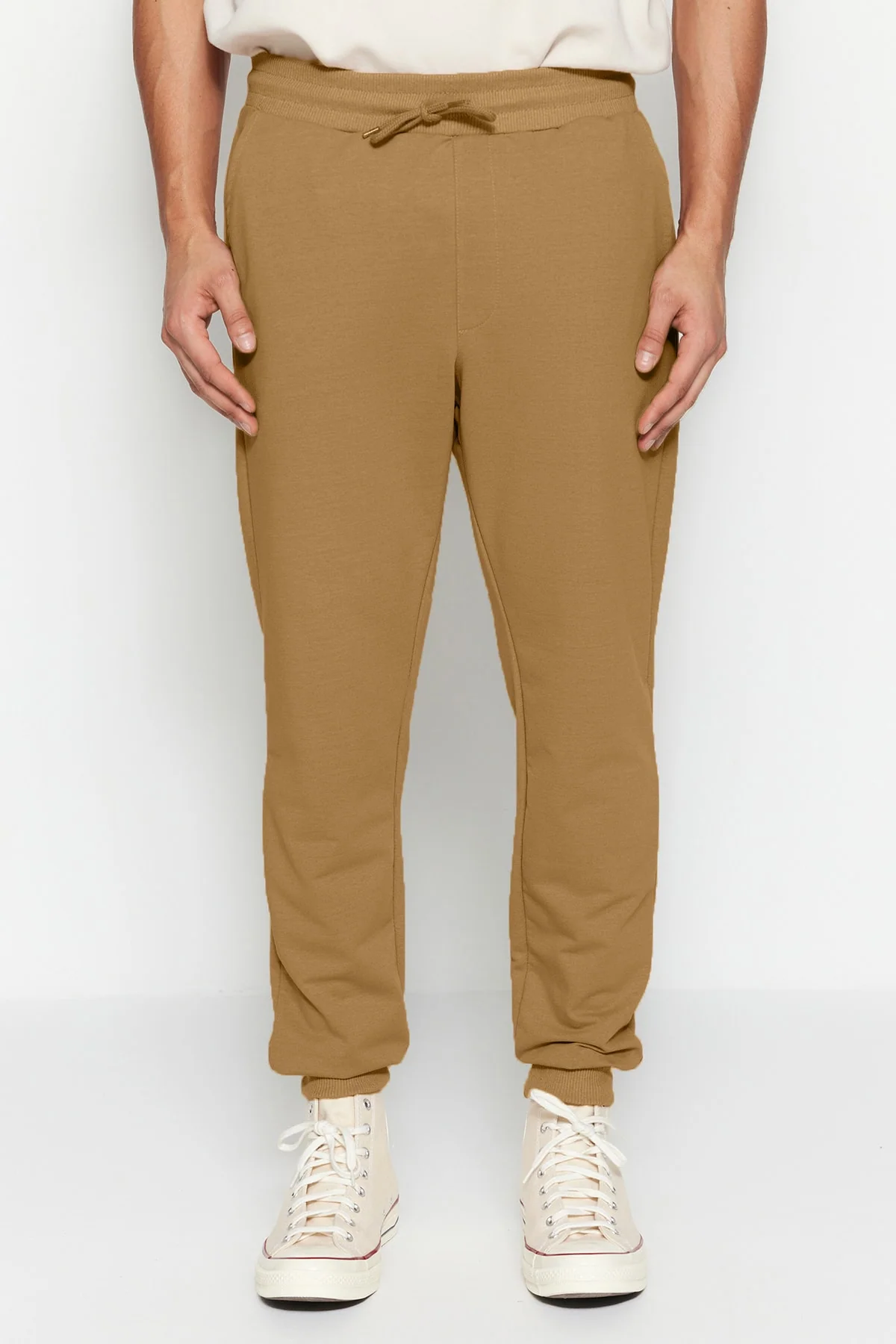 Men's Regular Fit Jogger Sweatpants in Stone Gray