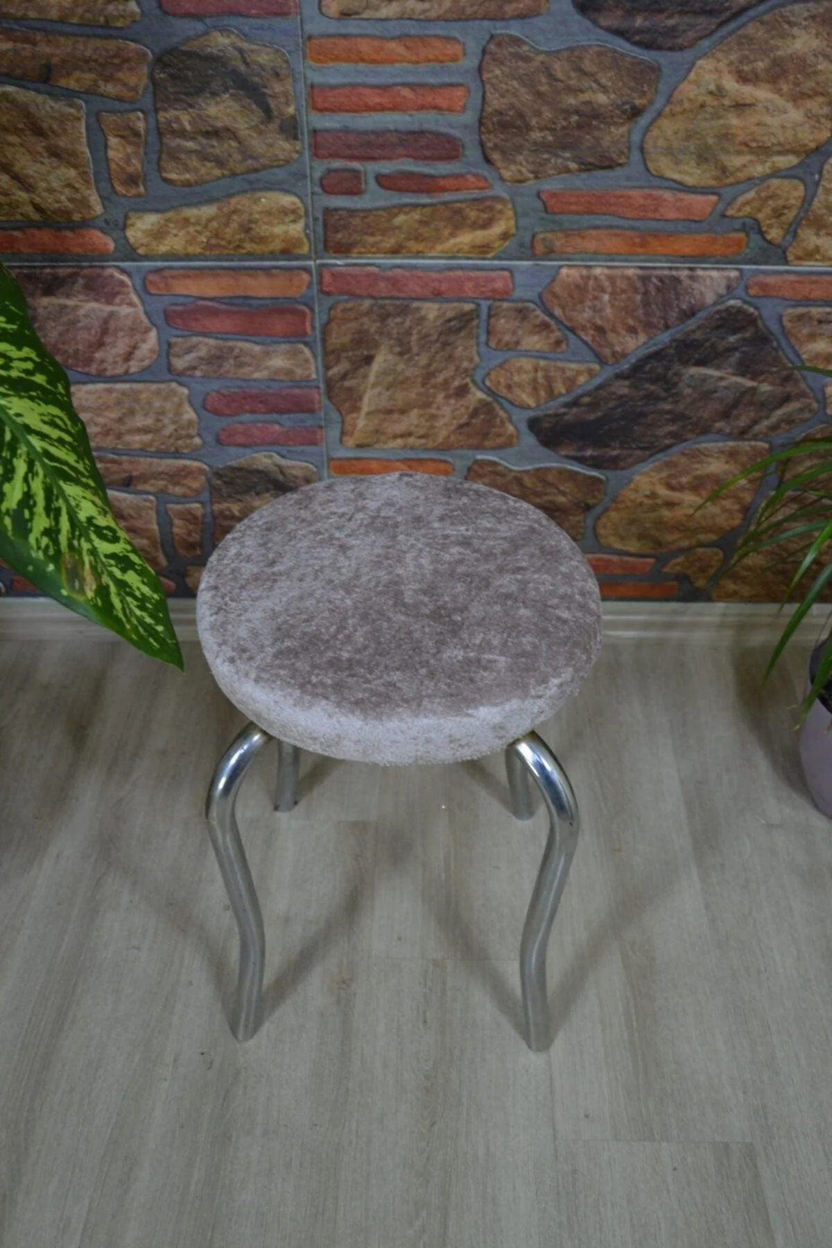 Velvet Fabric Stool Cover for Home Decor