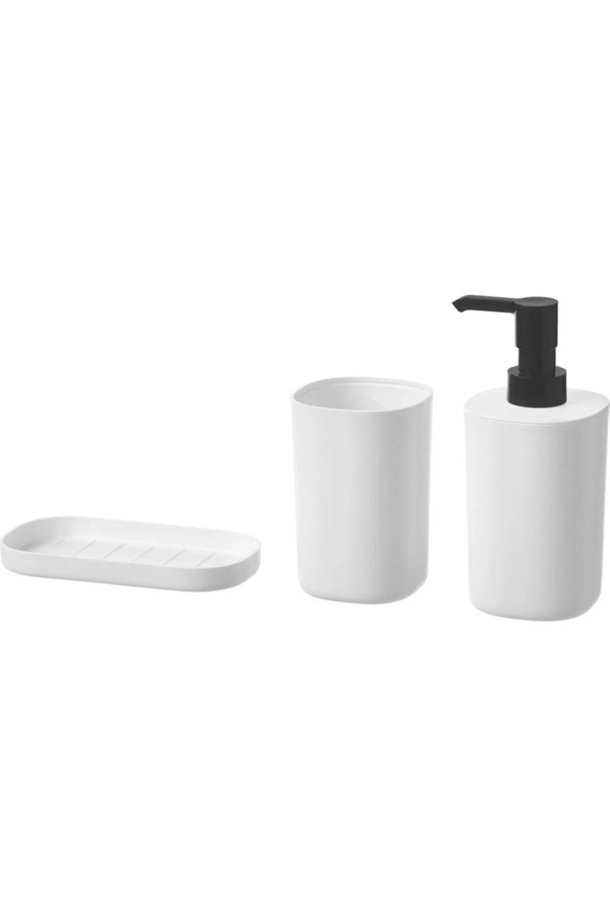 3-piece bathroom accessory set with soap dispensers and toothbrush holder