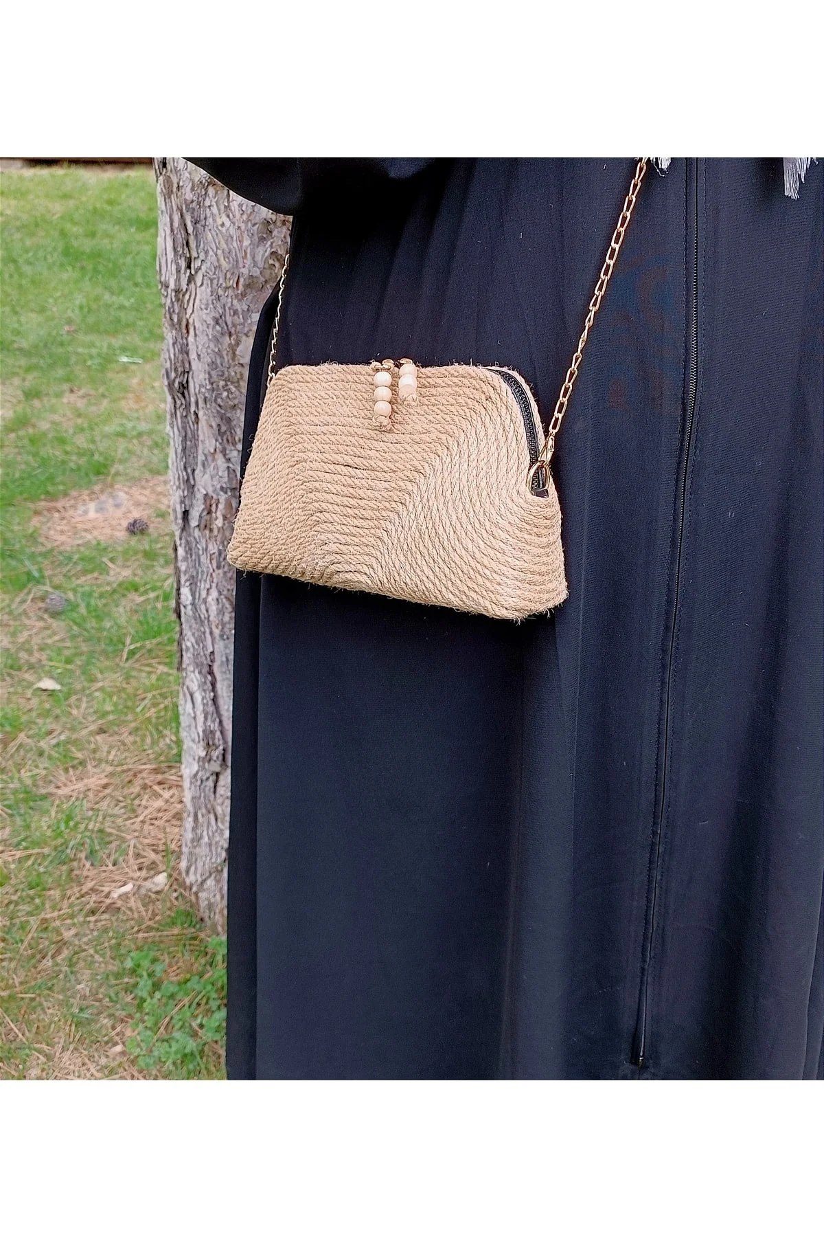 Natural straw beach tote bag lightweight and spacious for summer outings