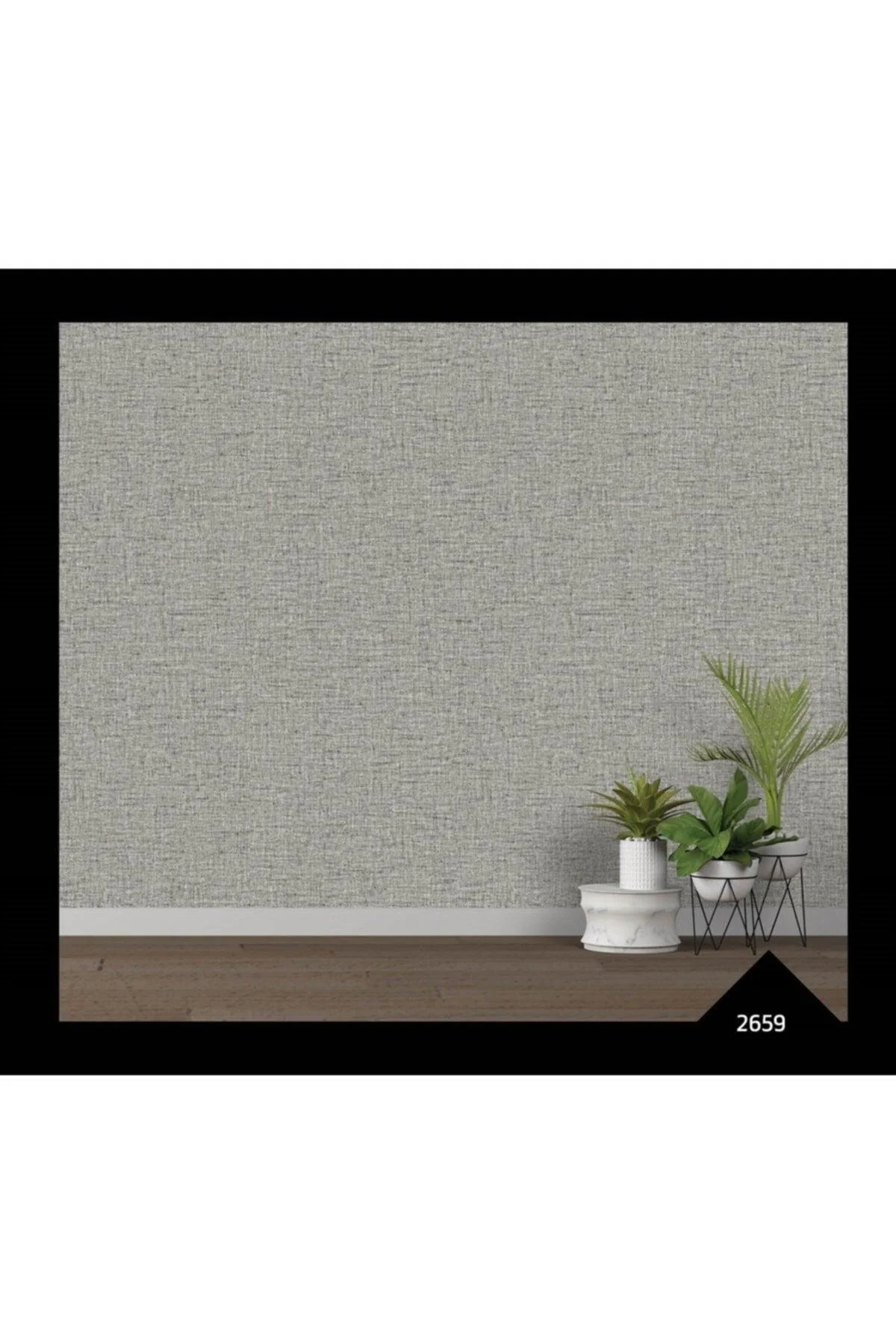Straw‑Pattern Gray and Silver Wallpaper – 5 m² Roll