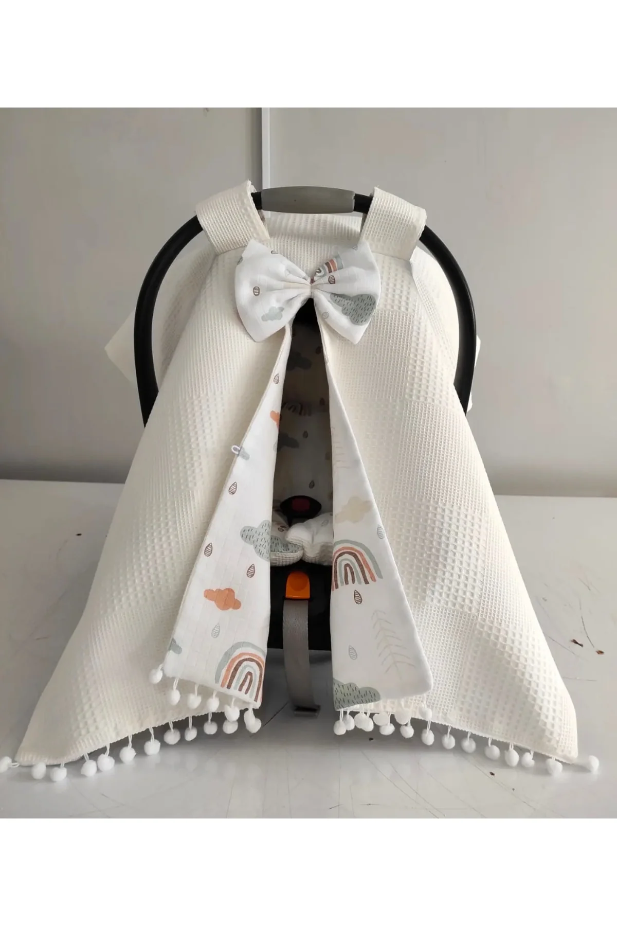 Stroller cover and cushion set with breathable fabric