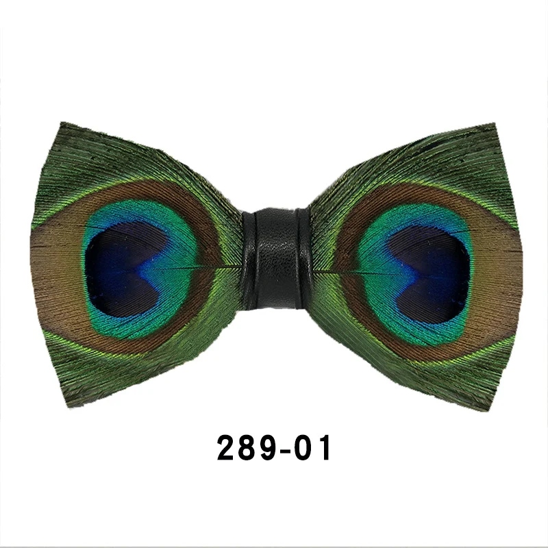 Stunning Blue Peacock Bow Tie for Men