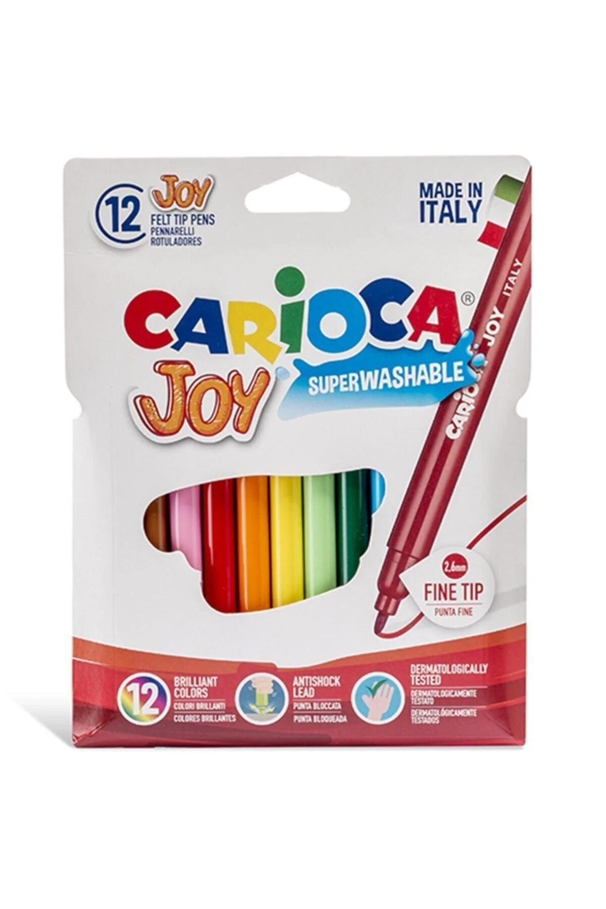 12-Pack Super Washable Felt Crayons for Kids