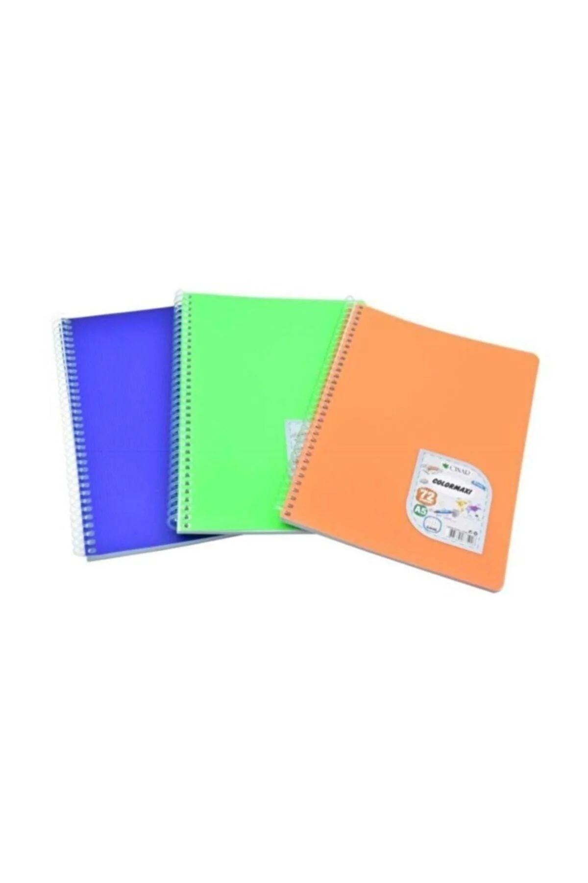 A5 square spiral notebook with 72 lined pages