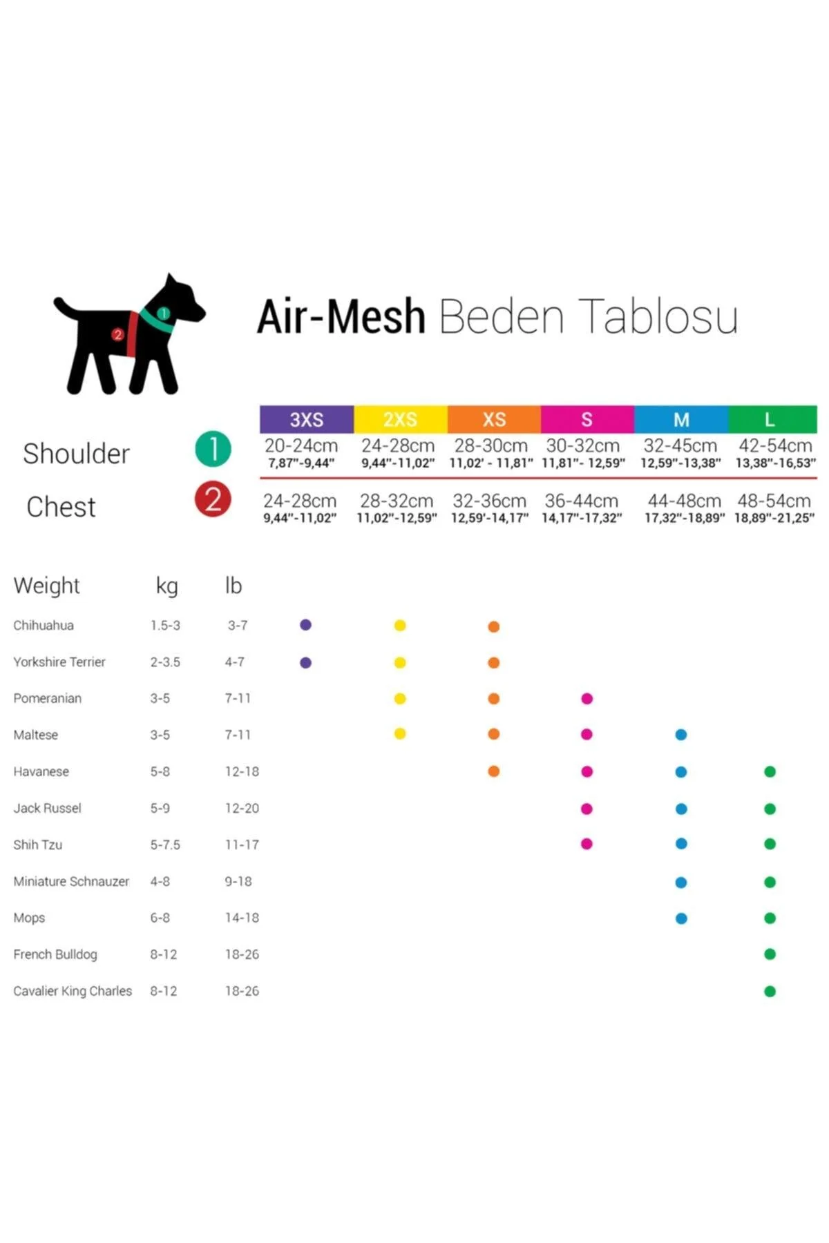 Airmesh Small Dog Harness – Light Breathable Mesh with Reflective Strips