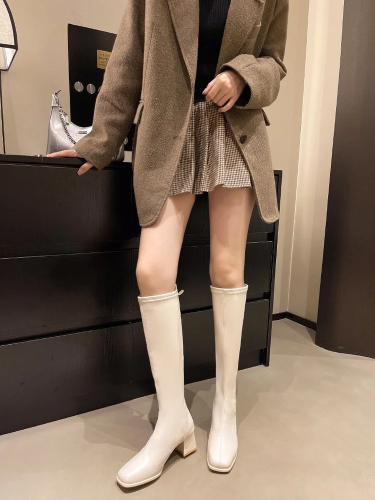 Tall Square Toe Boots