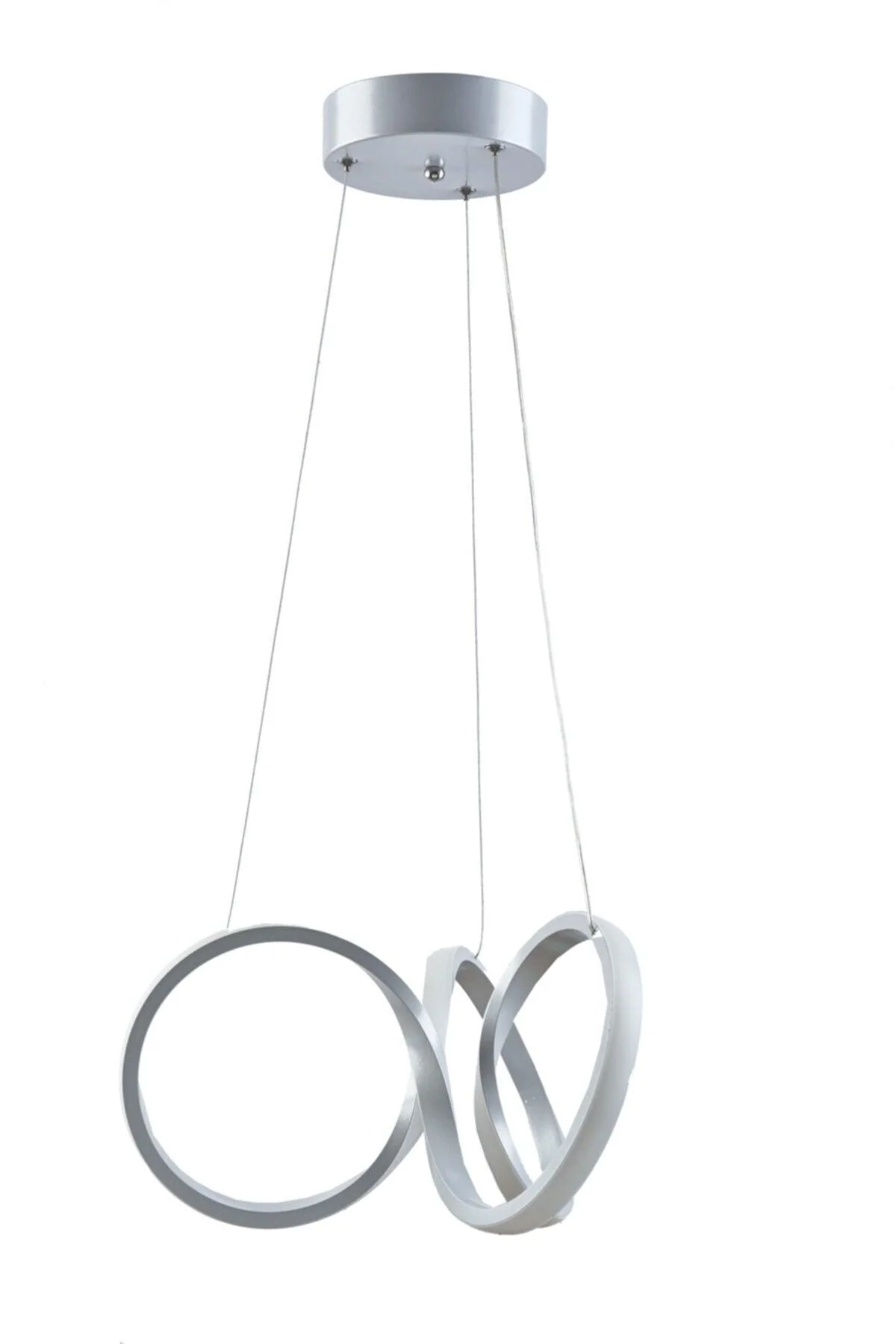LED chandelier with gray case and party-ready lighting