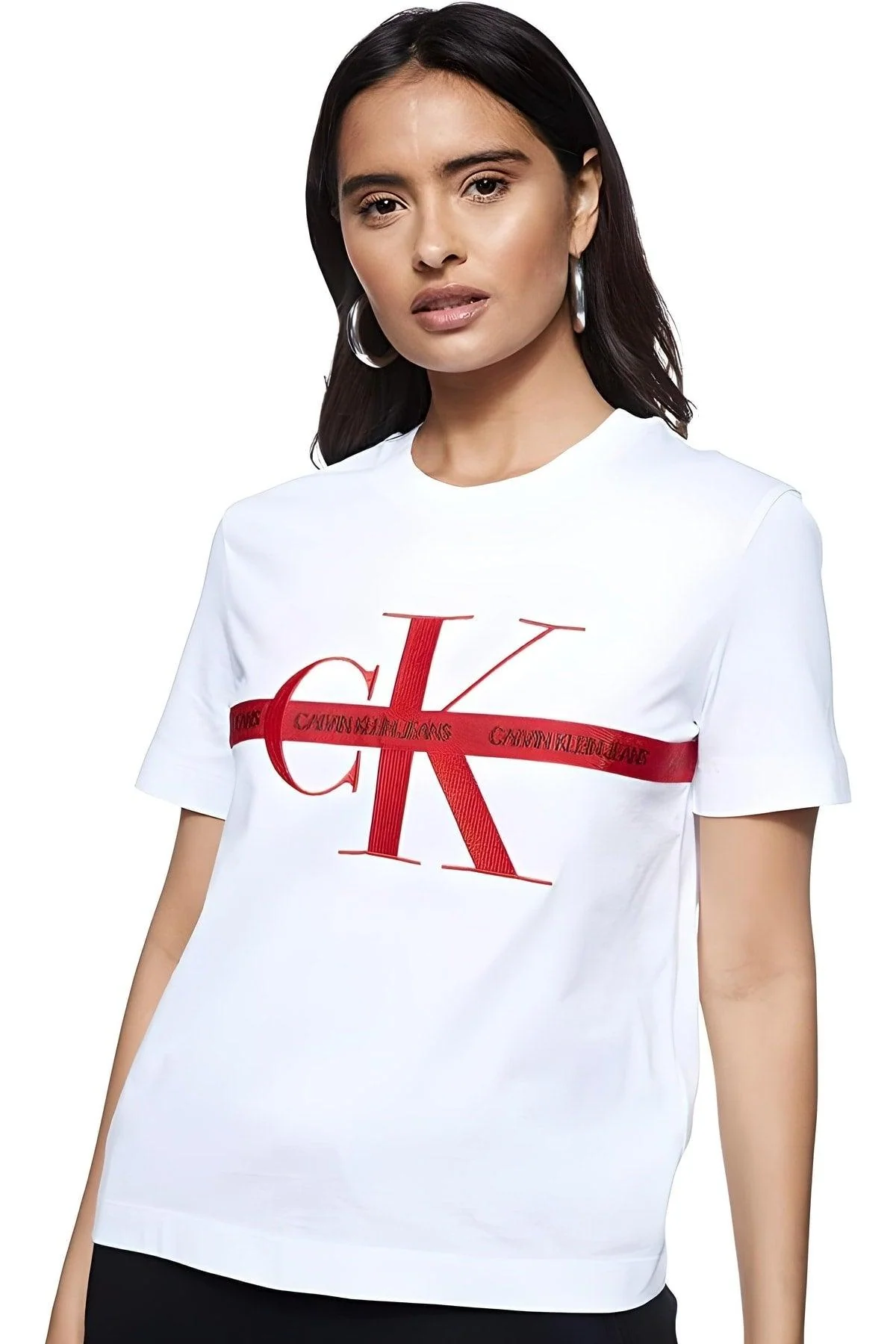Regular fit crew neck t-shirt with logo print