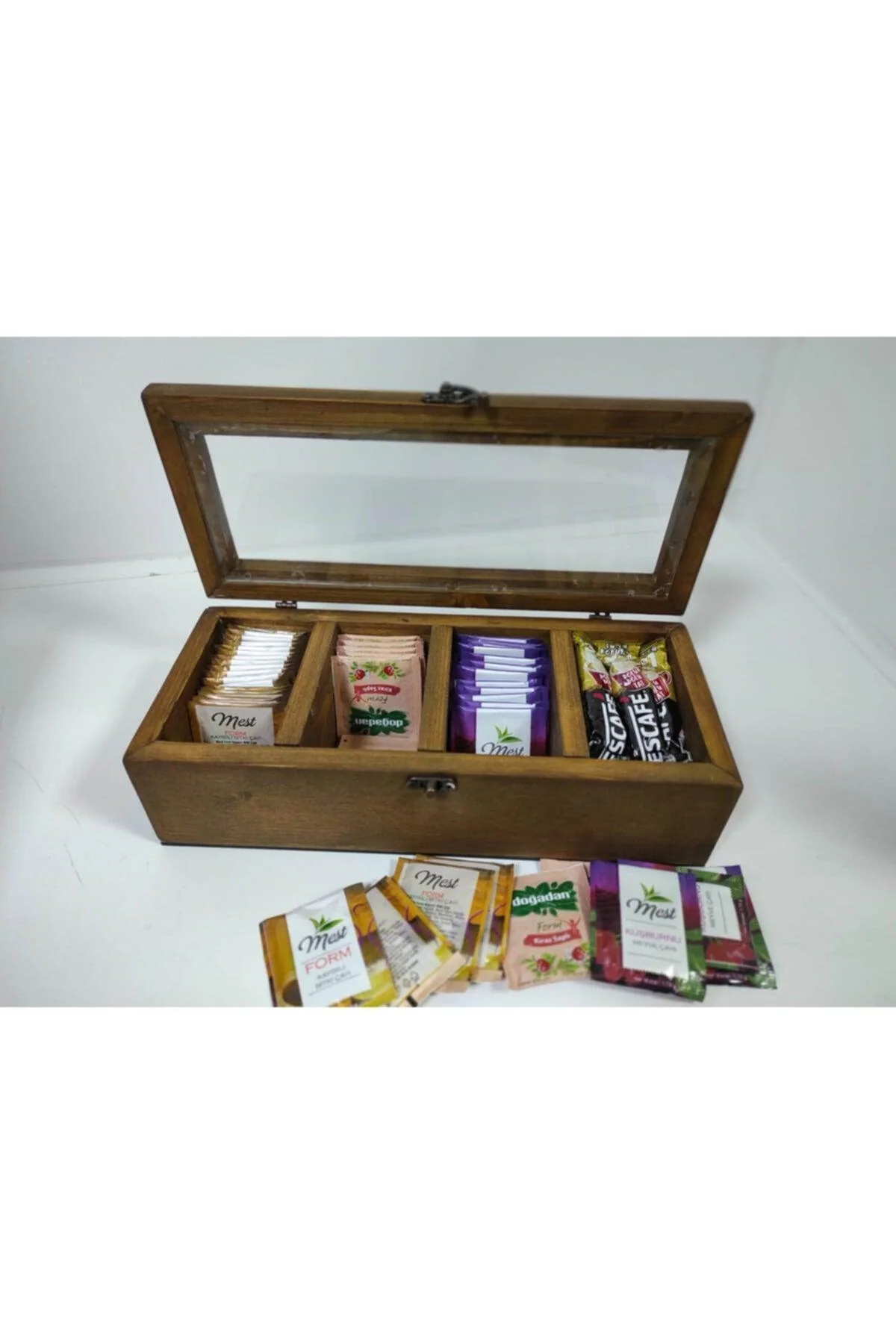 Two-part tea bag and accessory organizer
