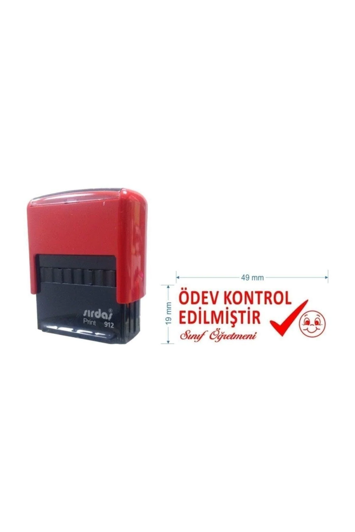 Self-Inking Teacher Stamp with Custom Message - 40mm Diameter